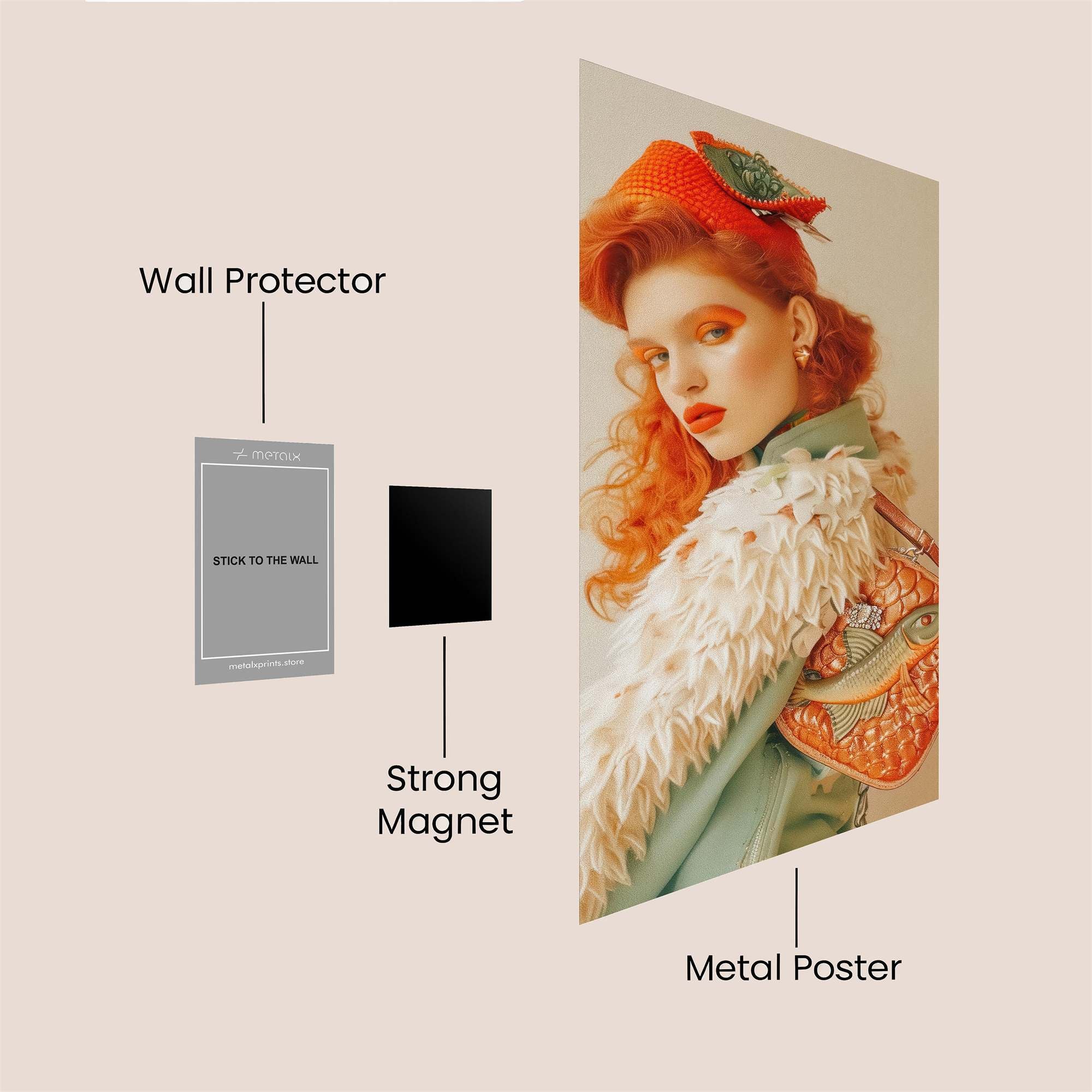 Fiery Elegance Safe Wall Magnetic / M