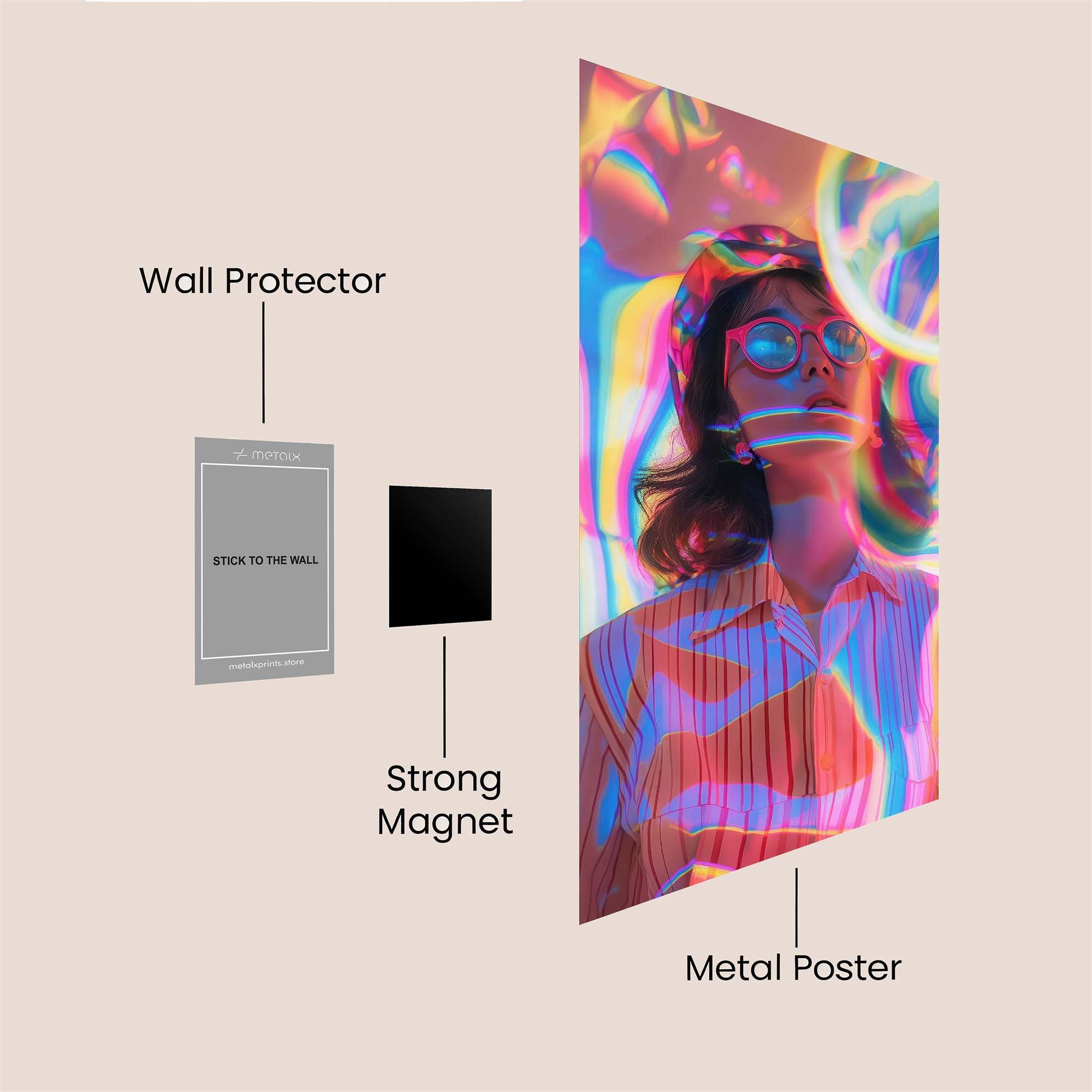 Rainbow Reverie Safe Wall Magnetic / M