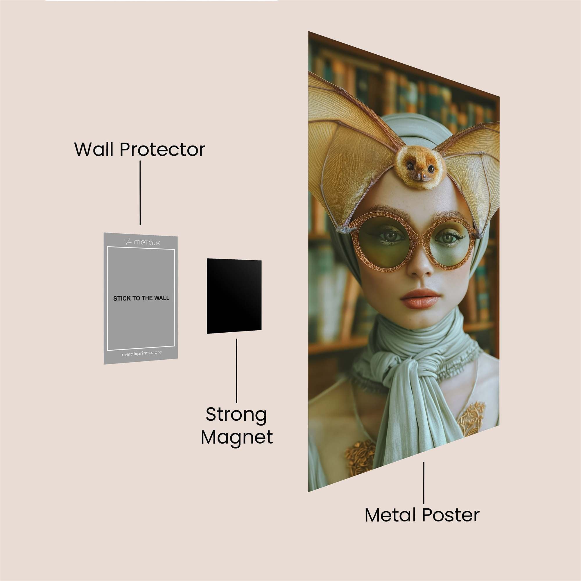 Bat Whimsy Safe Wall Magnetic / M