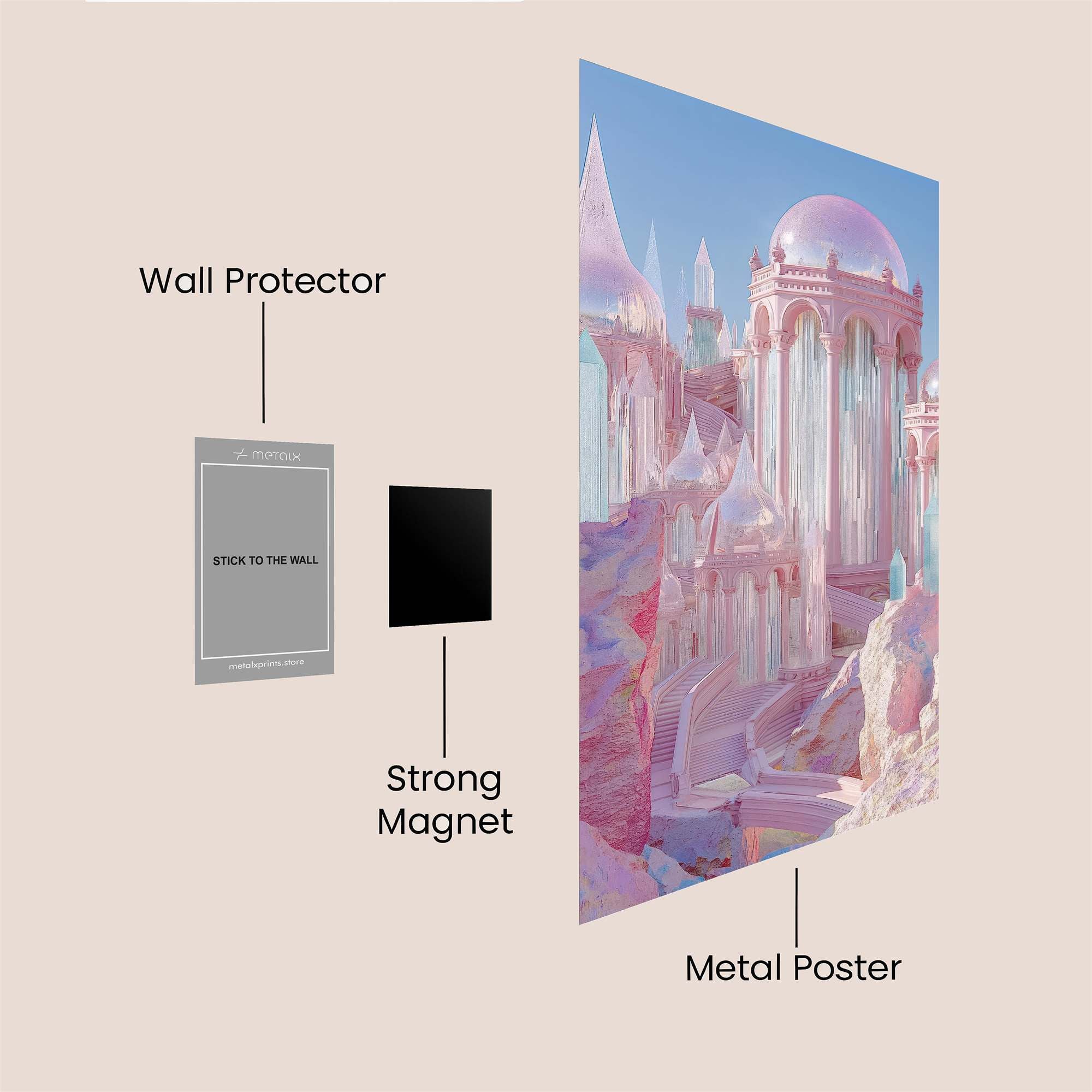 Crystal Serenity Safe Wall Magnetic / M