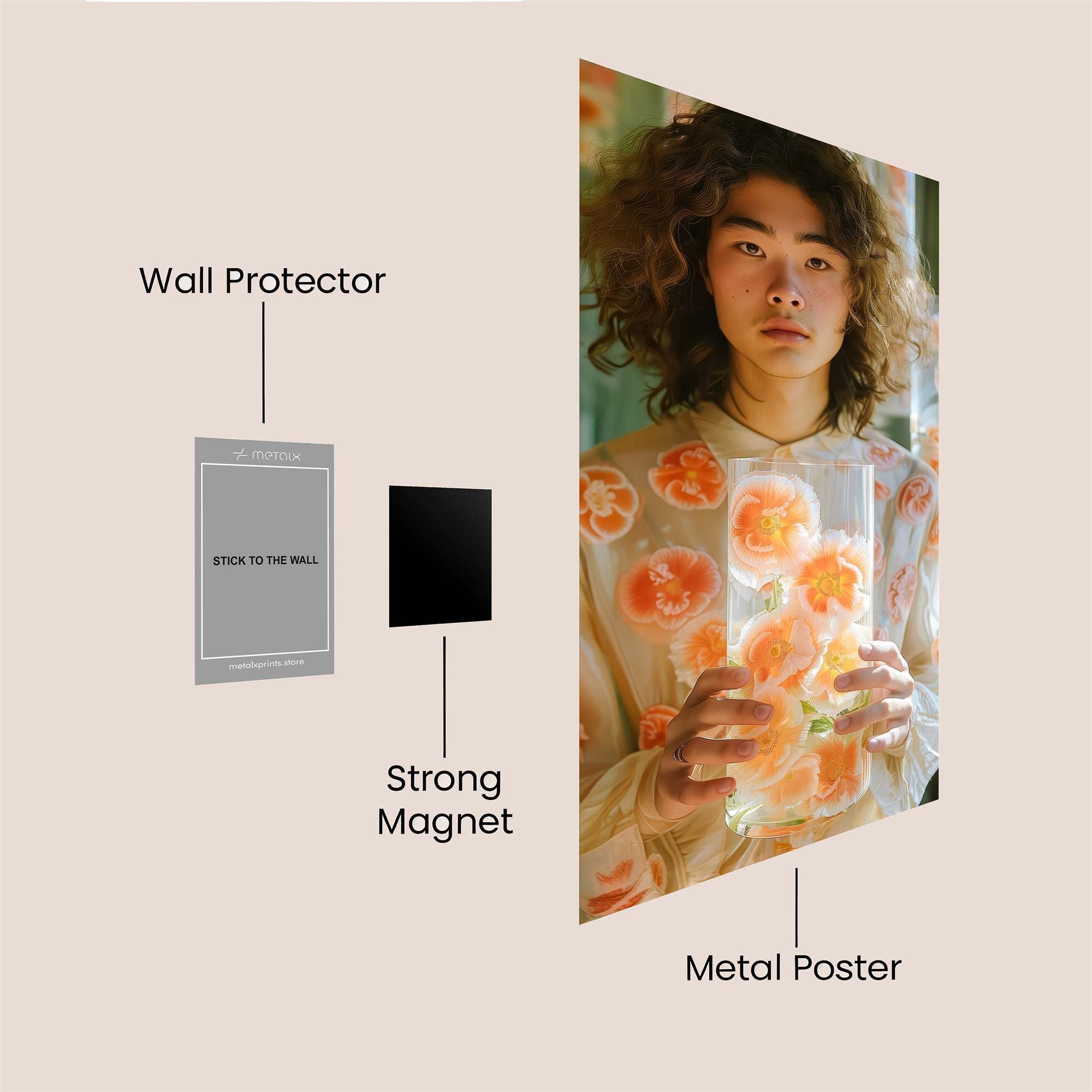 Floral Serenity Safe Wall Magnetic / M