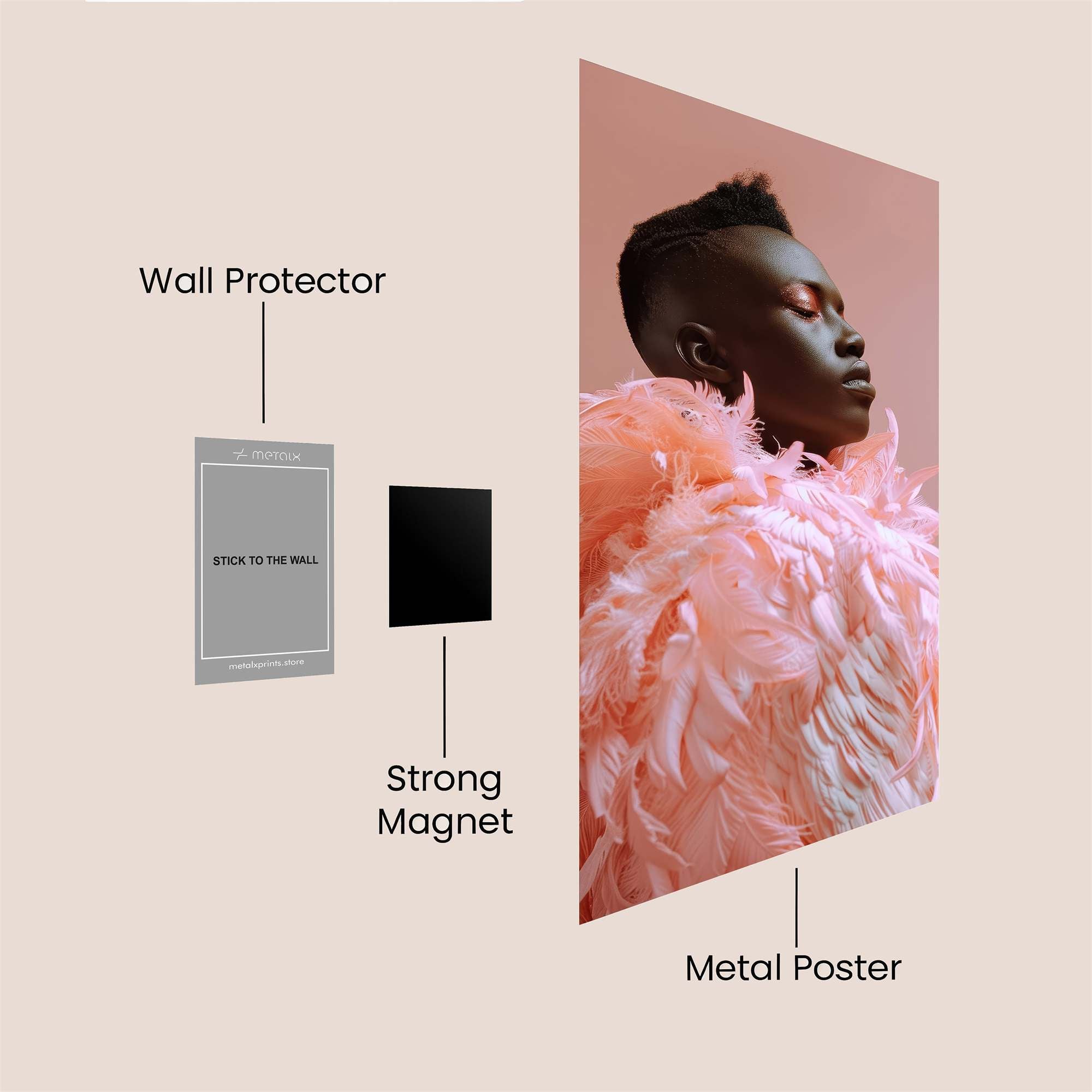 Feather Dream Safe Wall Magnetic / M