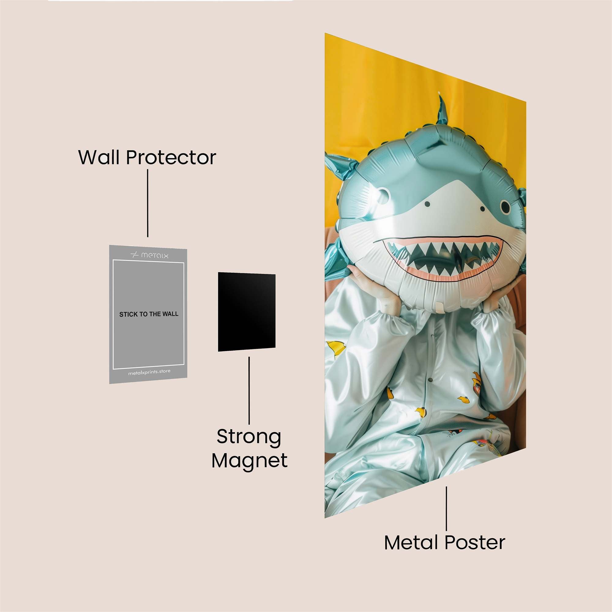 Sharkish Glee Safe Wall Magnetic / M