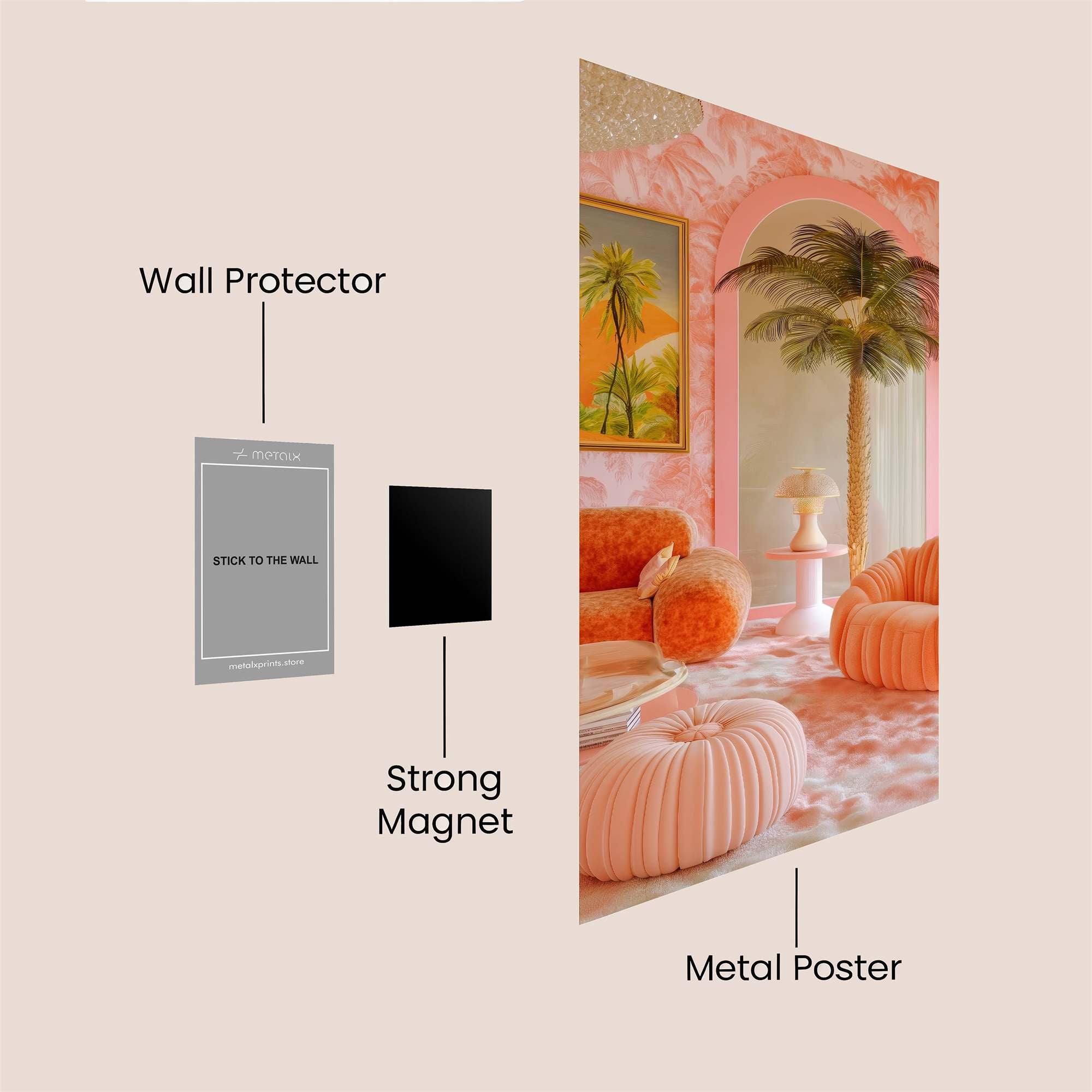Tropical Dreamscape Safe Wall Magnetic / M