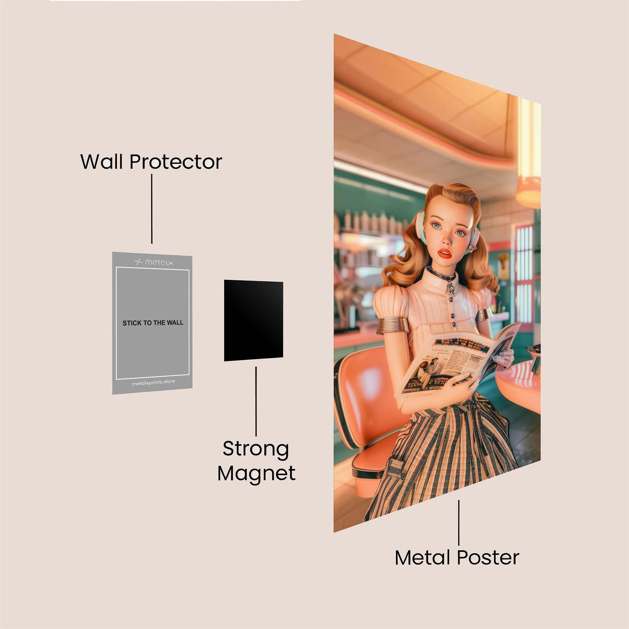 Retro Dream Safe Wall Magnetic / M