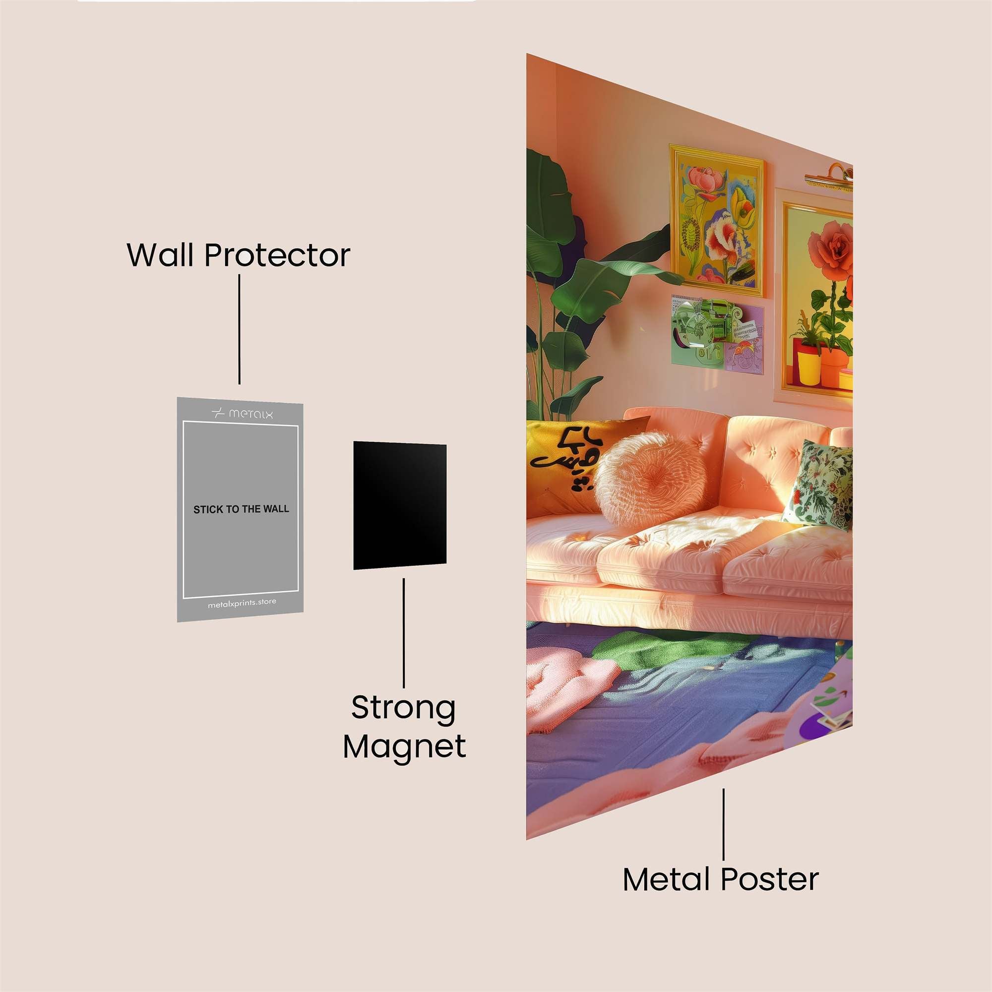 Frida Joyful Safe Wall Magnetic / M