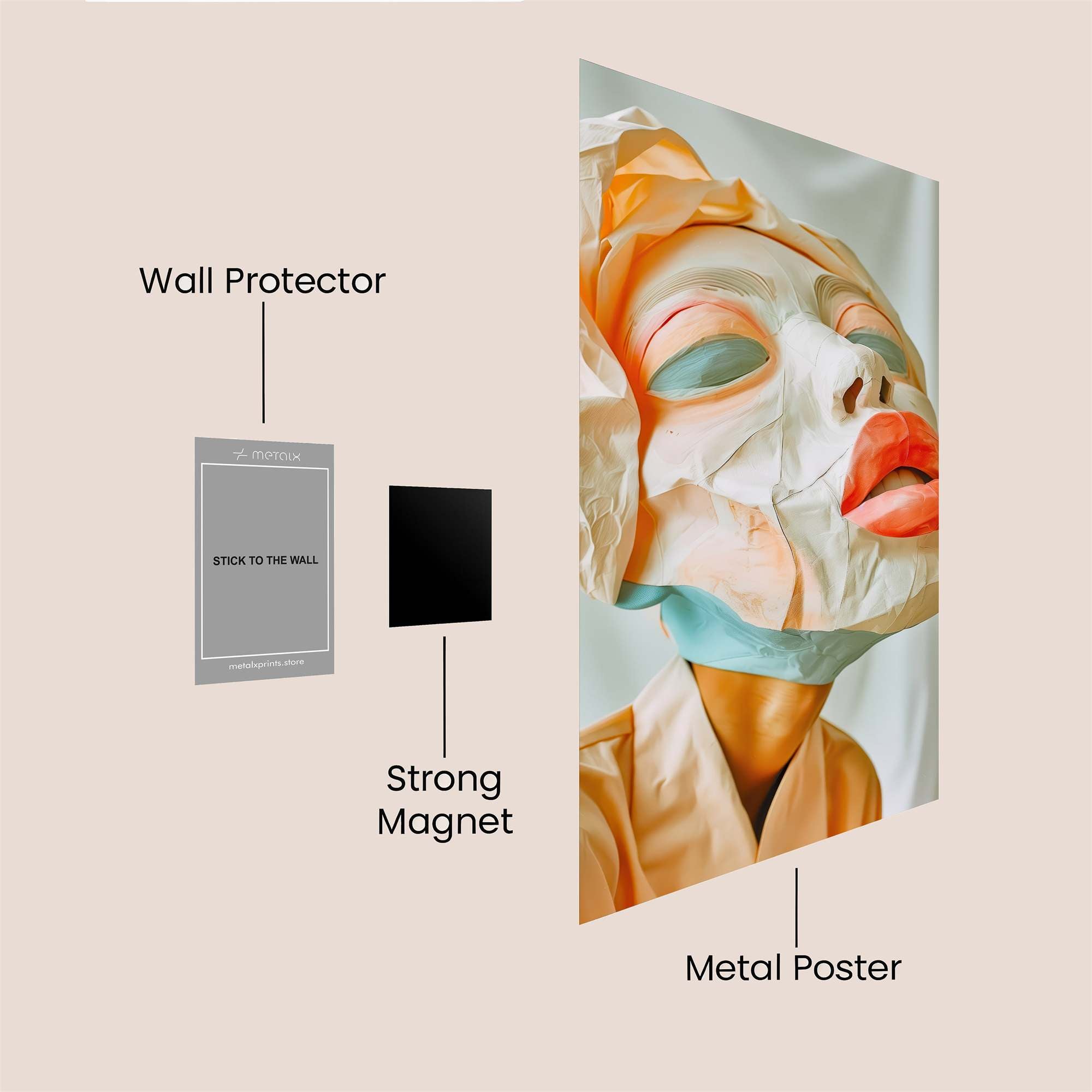 Masked Serenity Safe Wall Magnetic / M