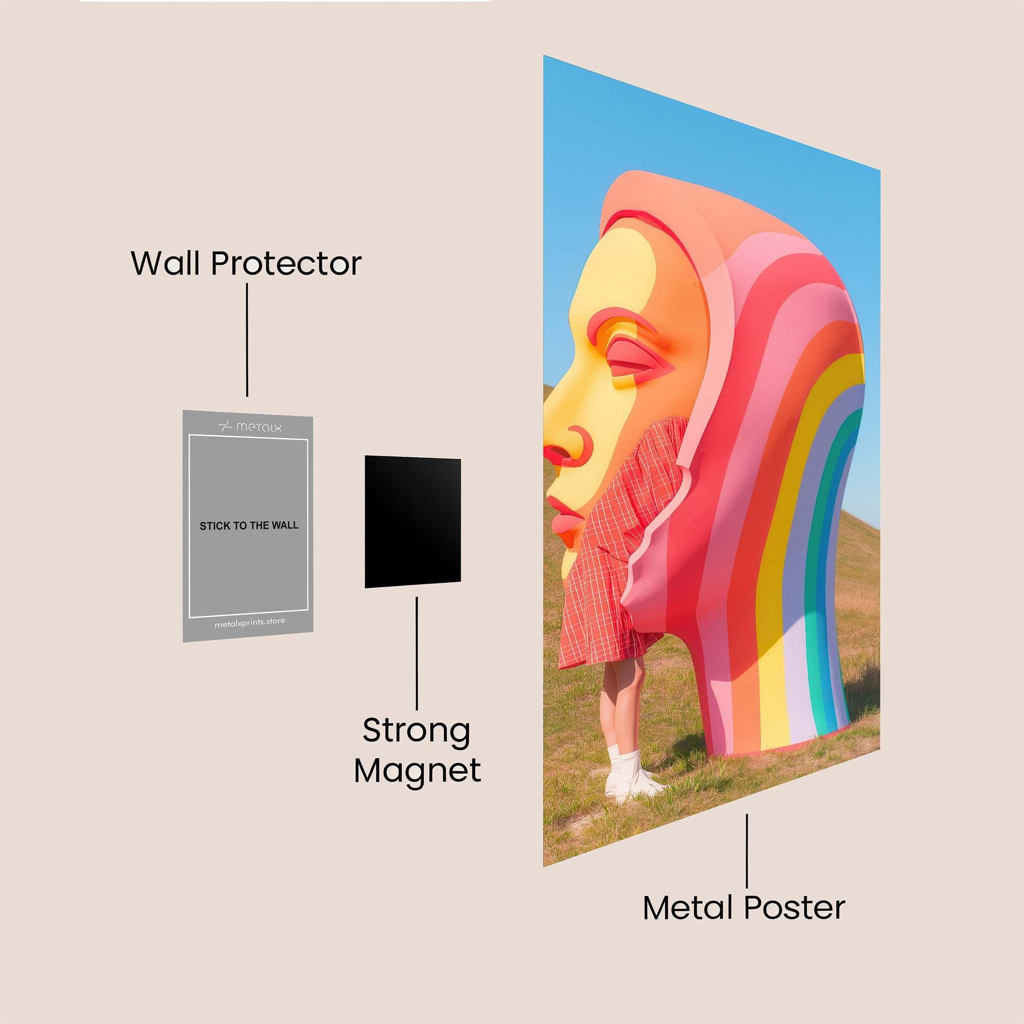 Rainbow Serenity Safe Wall Magnetic / M