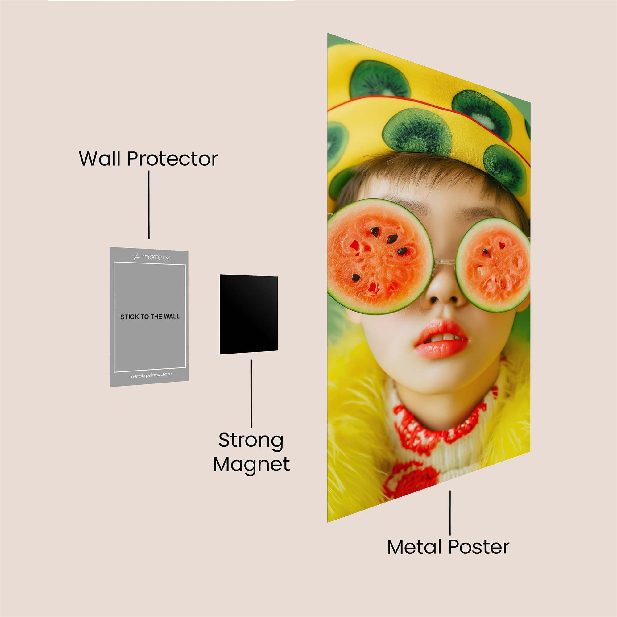 Watermelon Whimsy Safe Wall Magnetic / M