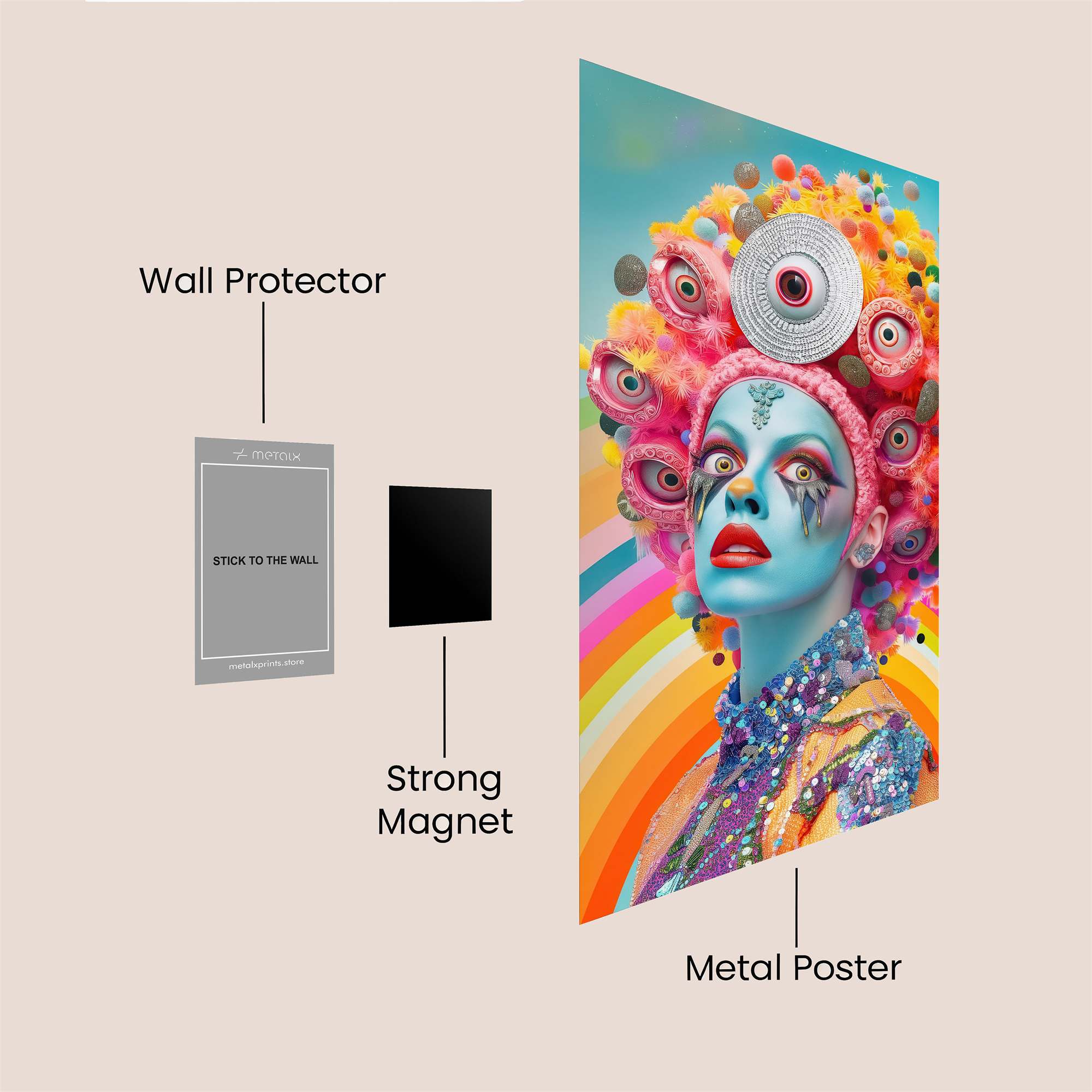 Psychedelic Dream Safe Wall Magnetic / M