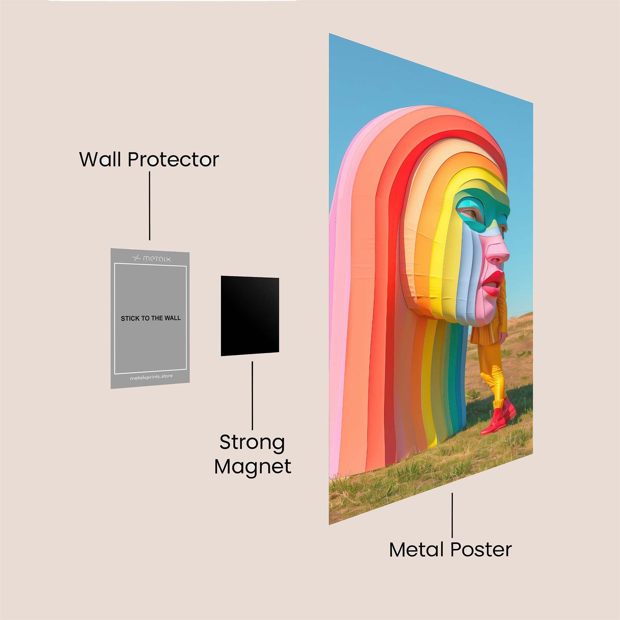 Rainbow Serenity Safe Wall Magnetic / M