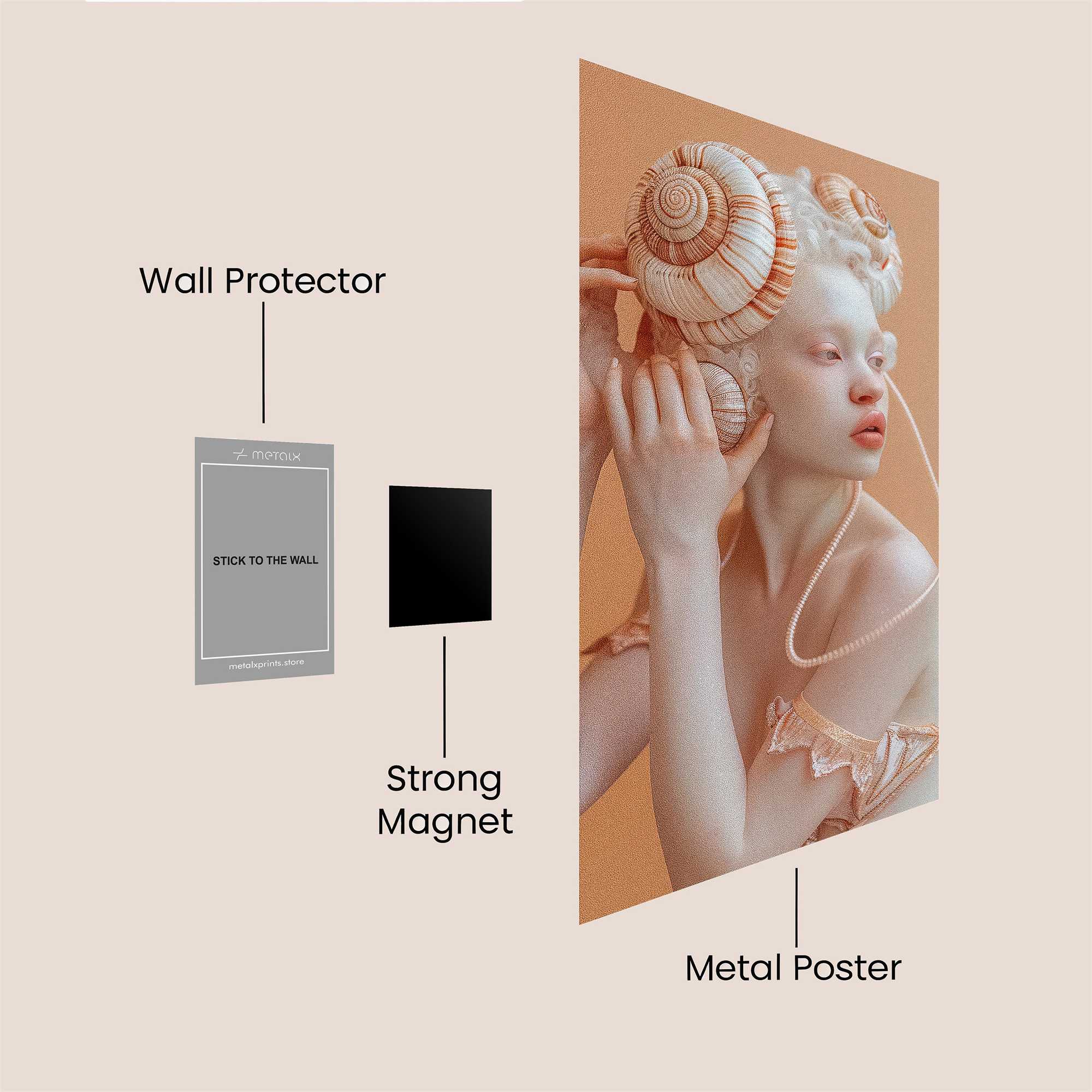 Shell Elegance Safe Wall Magnetic / M