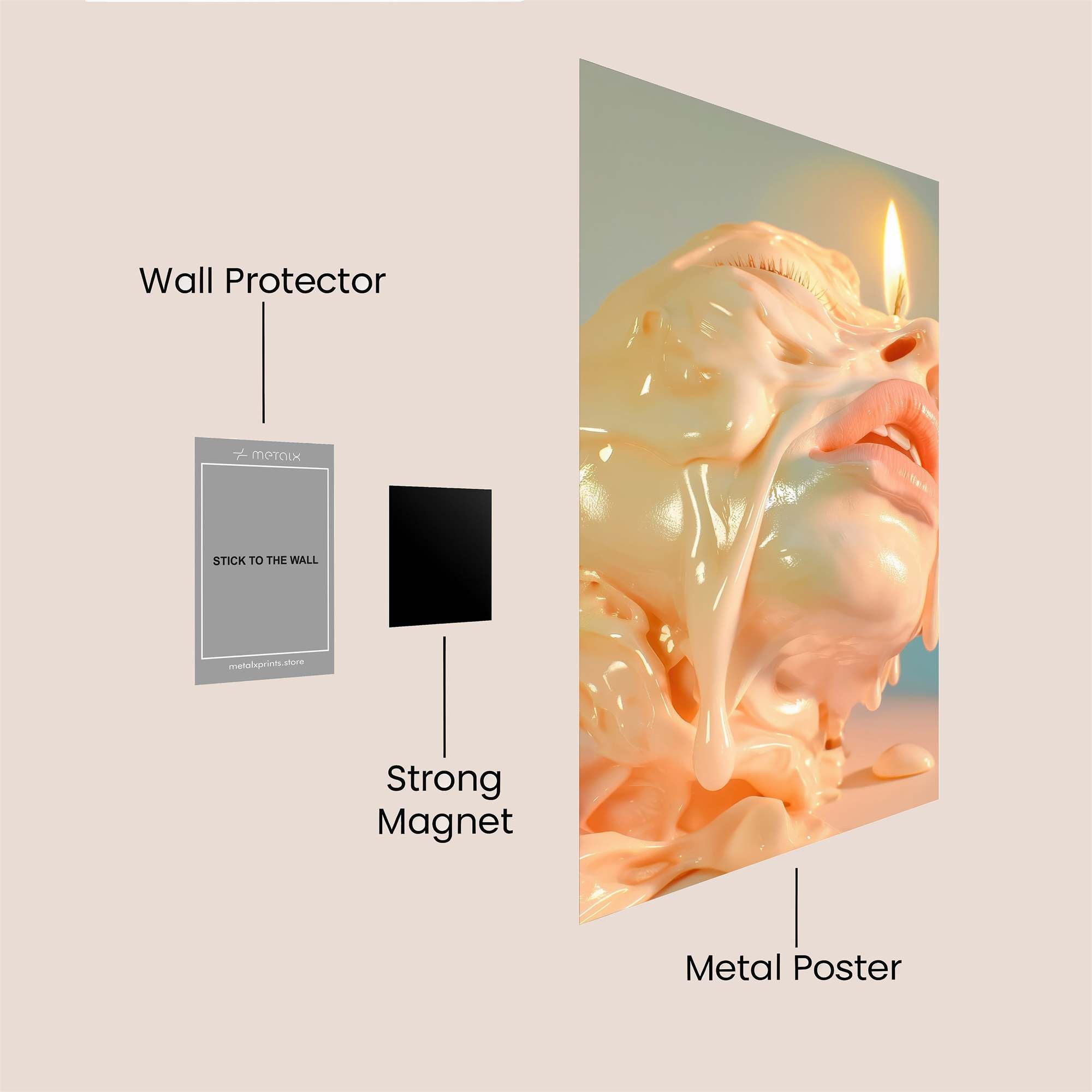 Candle Melt Safe Wall Magnetic / M