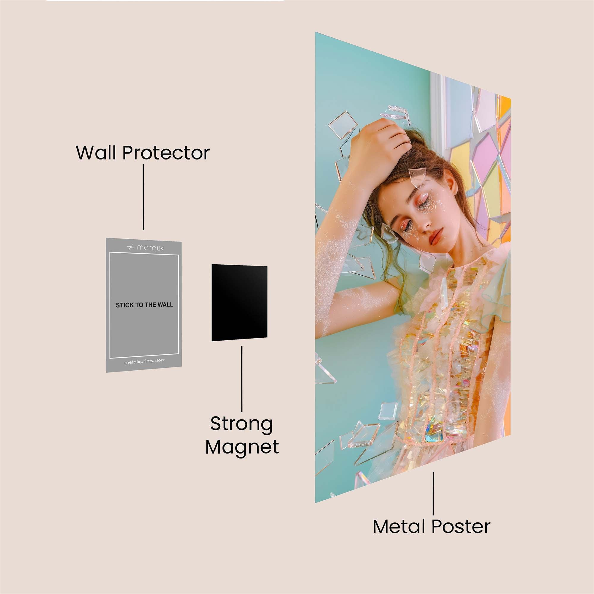 Shattered Serenity Safe Wall Magnetic / M