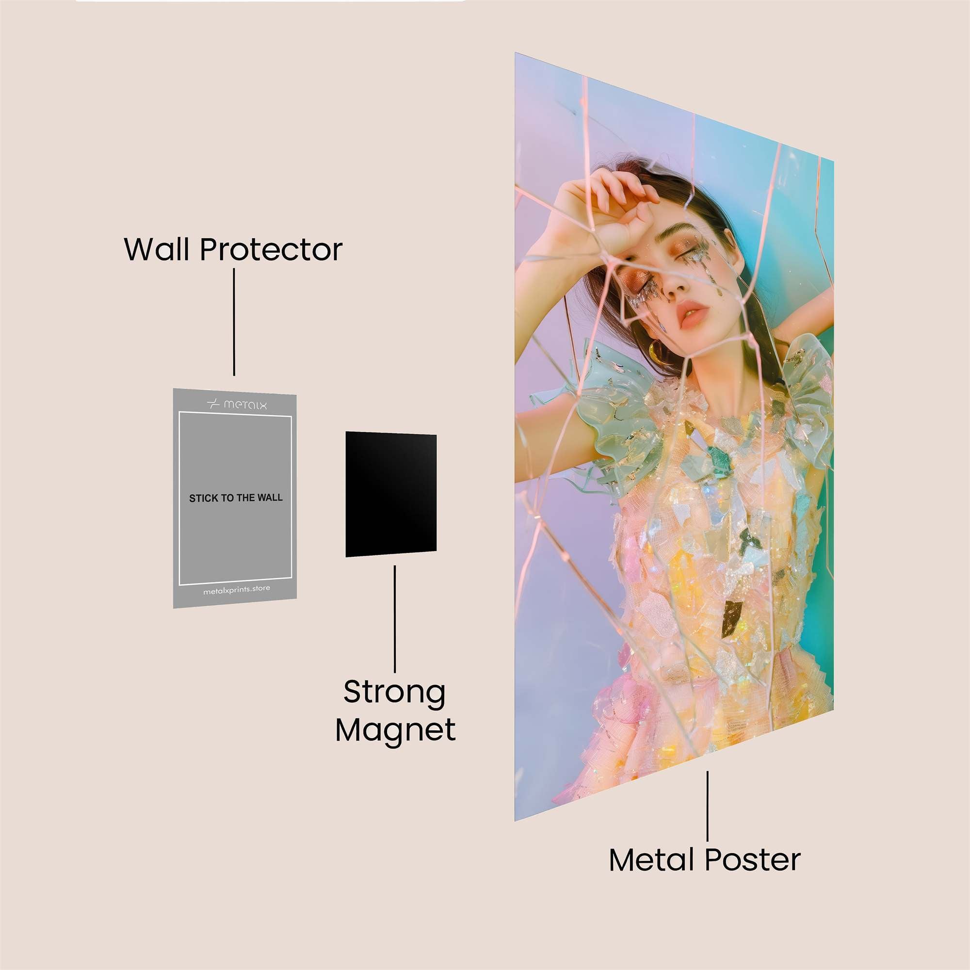 Shattered Serenity Safe Wall Magnetic / M