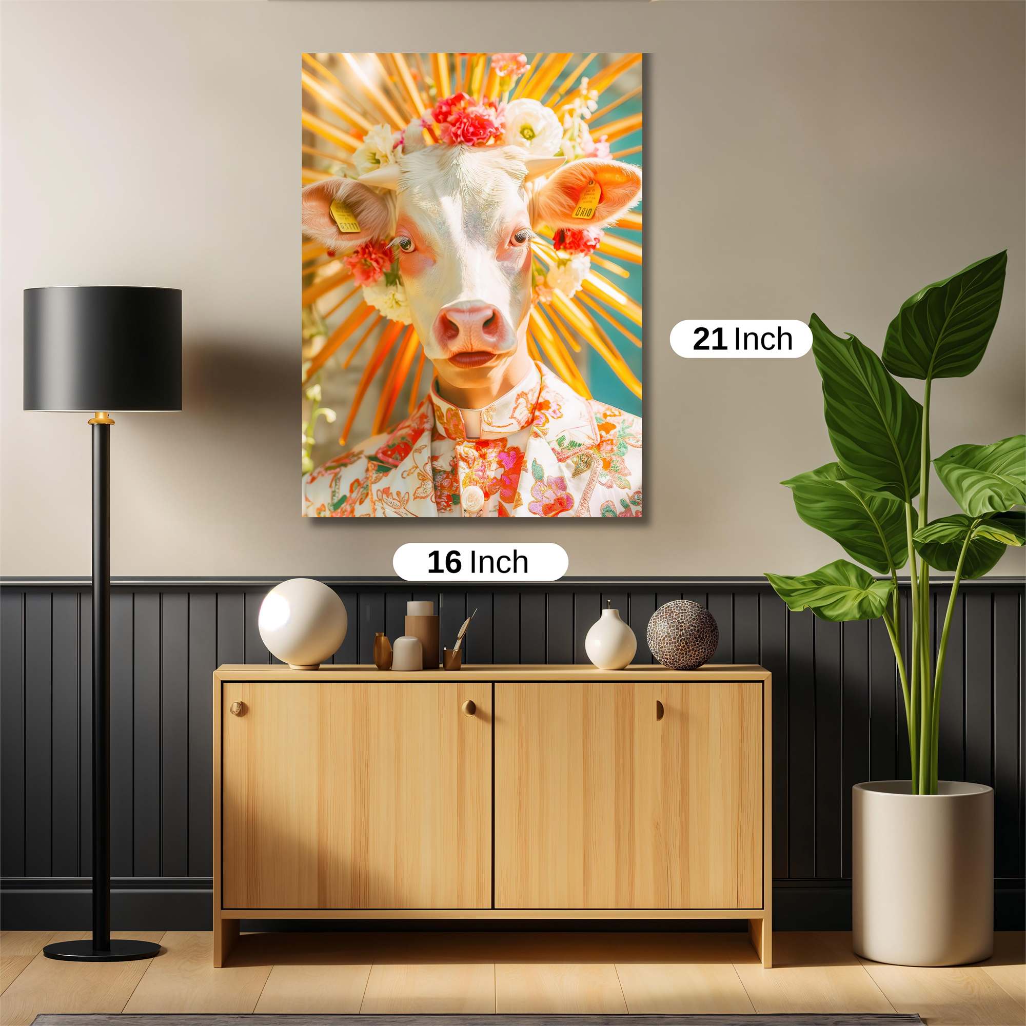Floral Bovine Safe Wall Magnetic / M