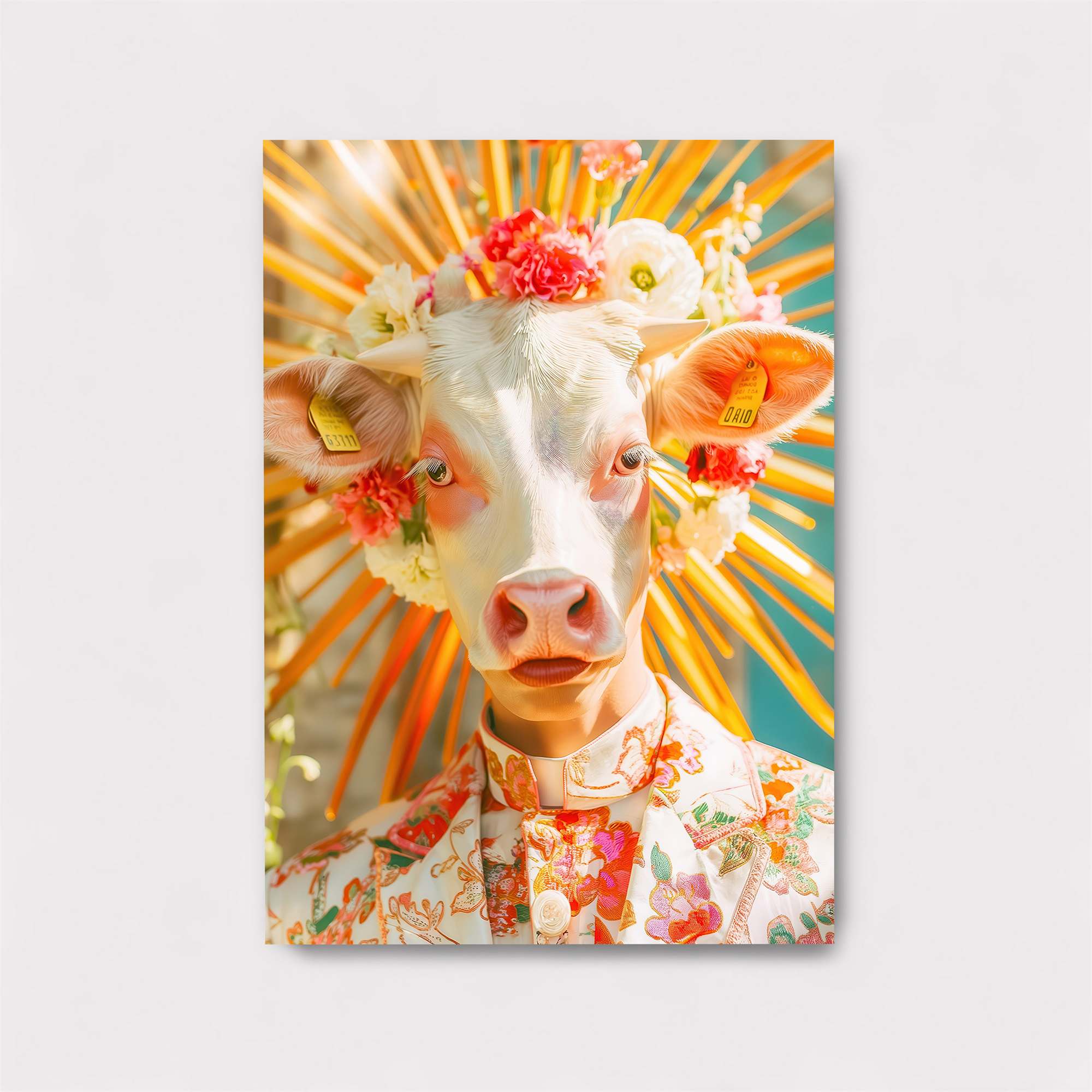 Floral Bovine Safe Wall Magnetic / M