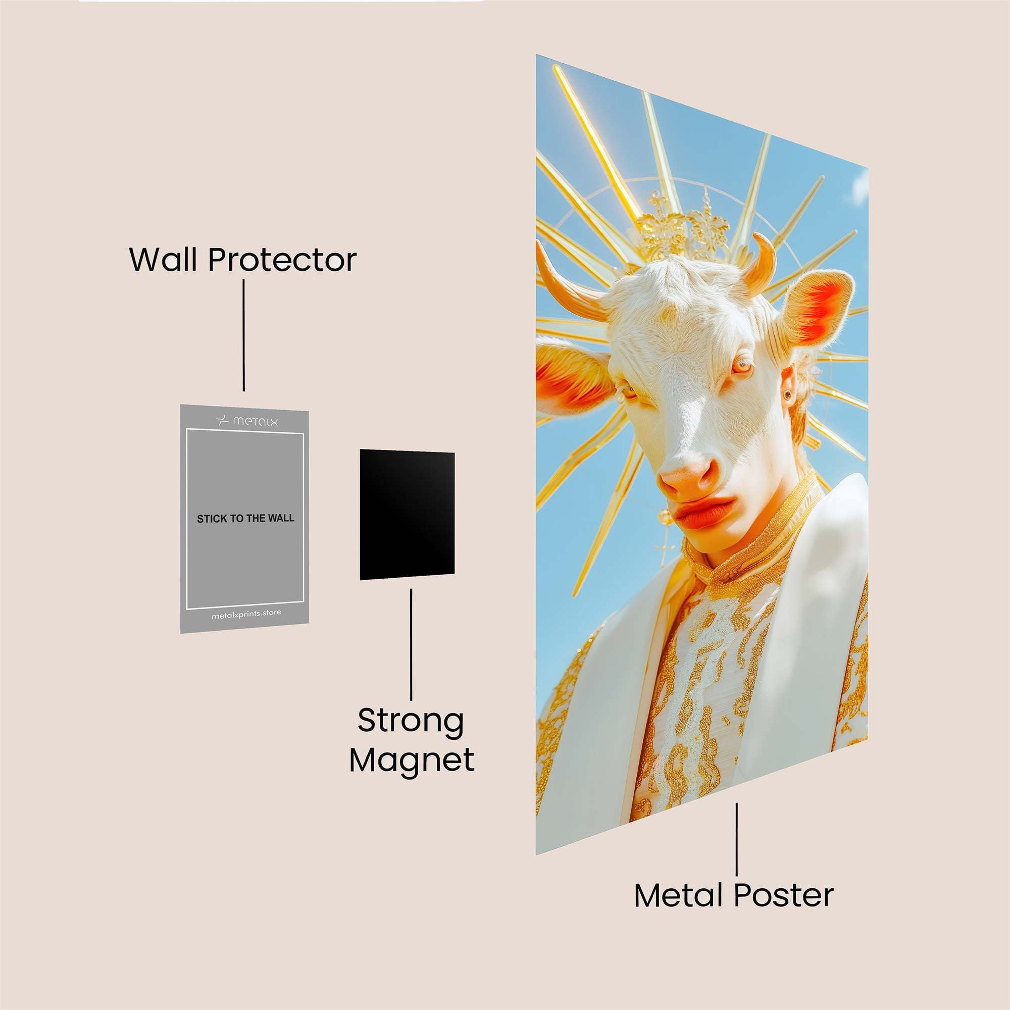 Divine Bovine Safe Wall Magnetic / M