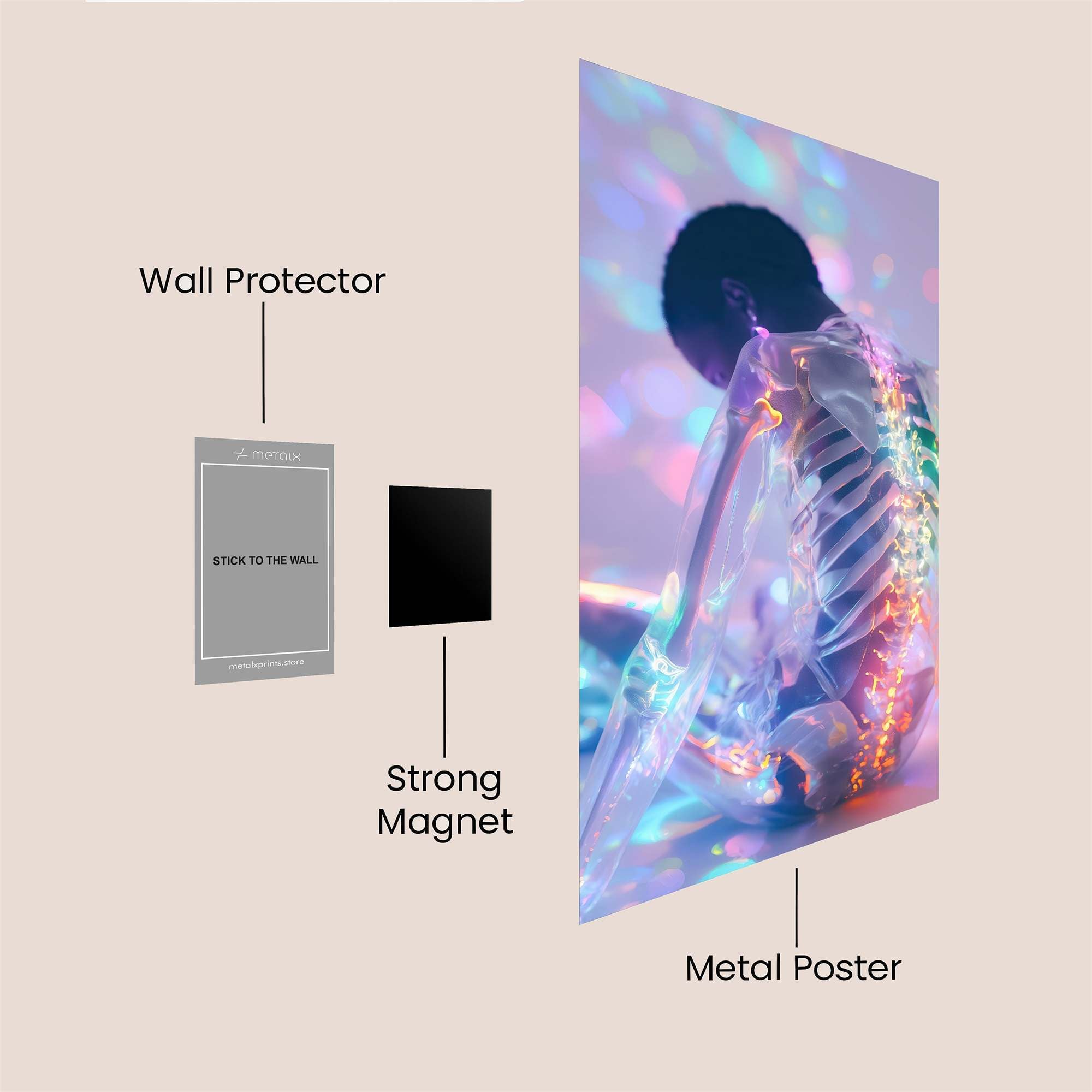 Skeleton Dream Safe Wall Magnetic / M