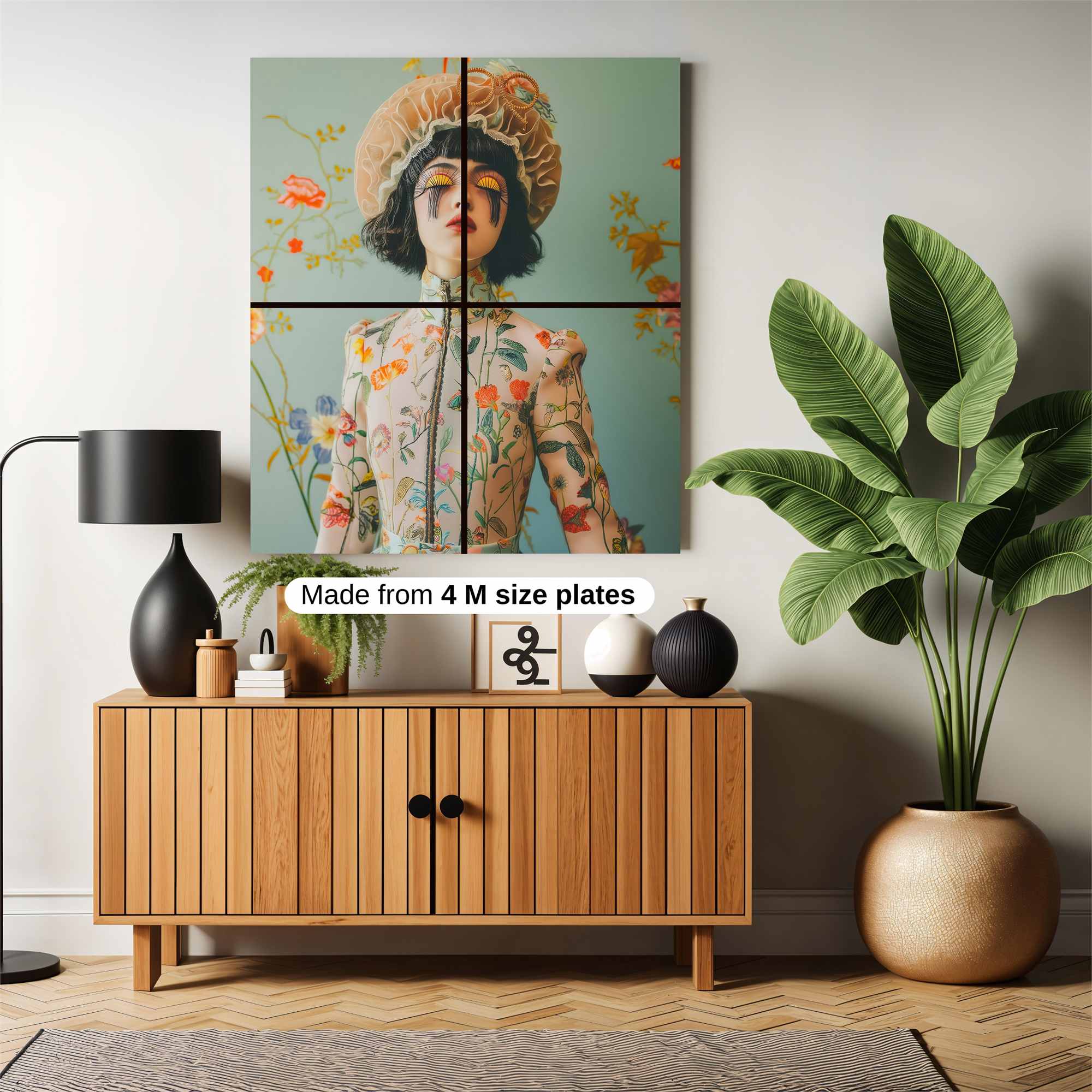 Floral Whimsy Safe Wall Magnetic / M