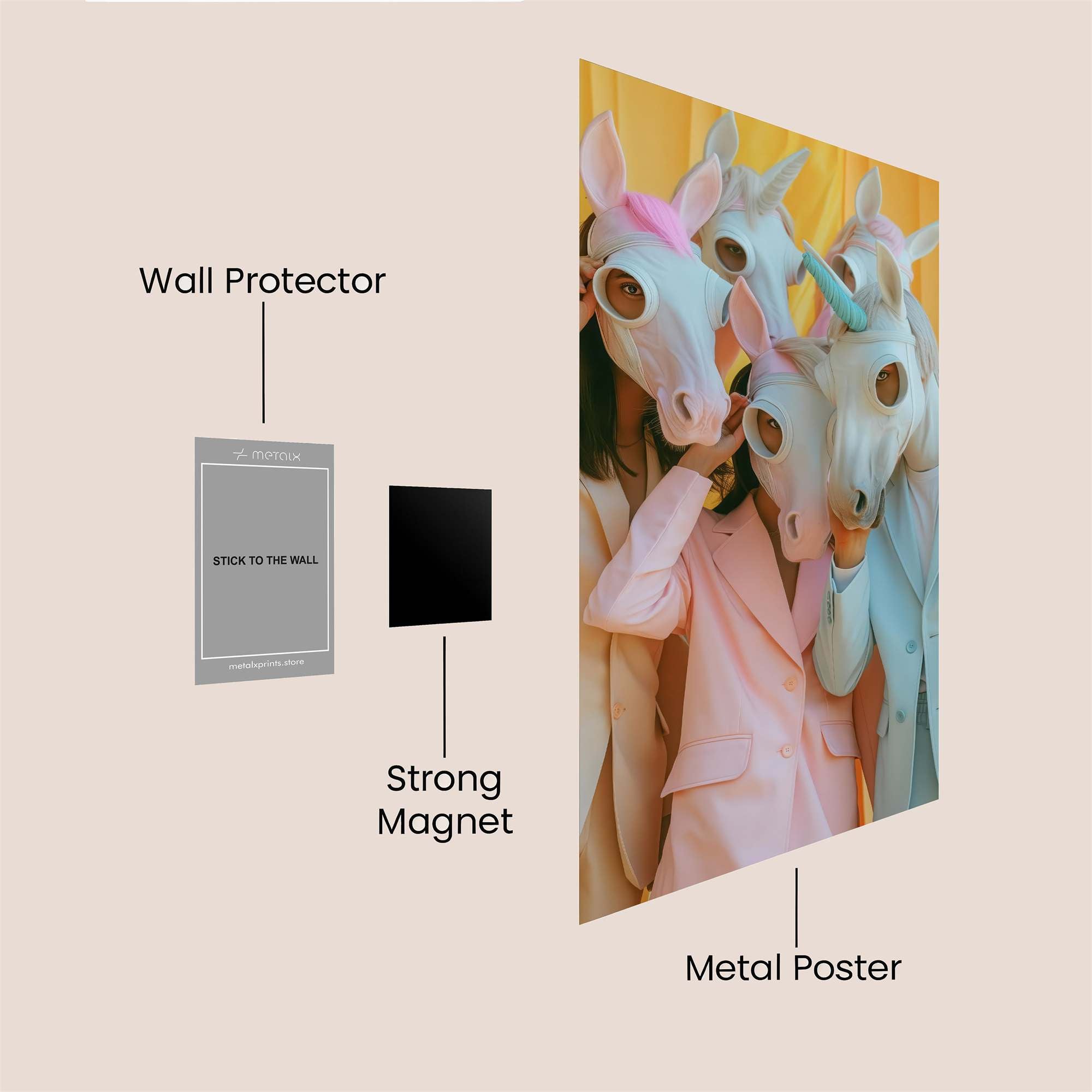 Unicorn Whimsy Safe Wall Magnetic / M