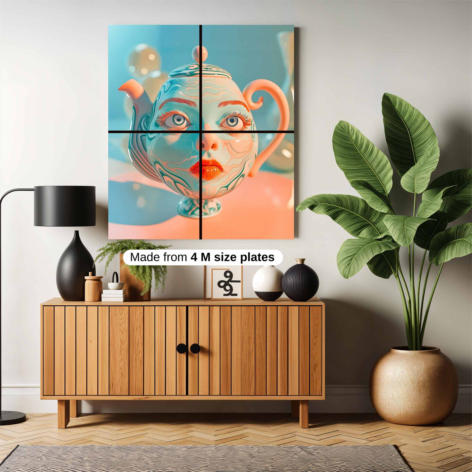Teapot Whimsy Safe Wall Magnetic / M