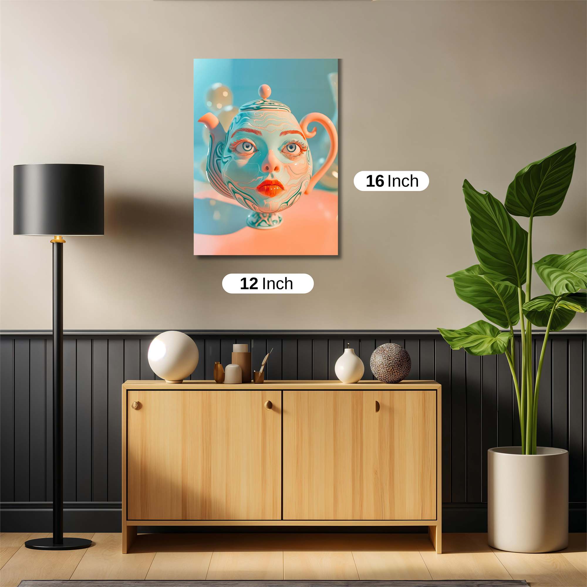 Teapot Whimsy Safe Wall Magnetic / M