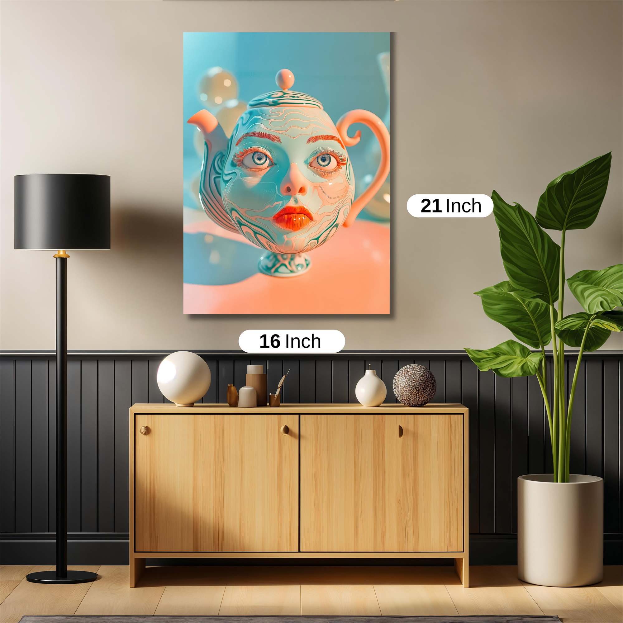 Teapot Whimsy Safe Wall Magnetic / M