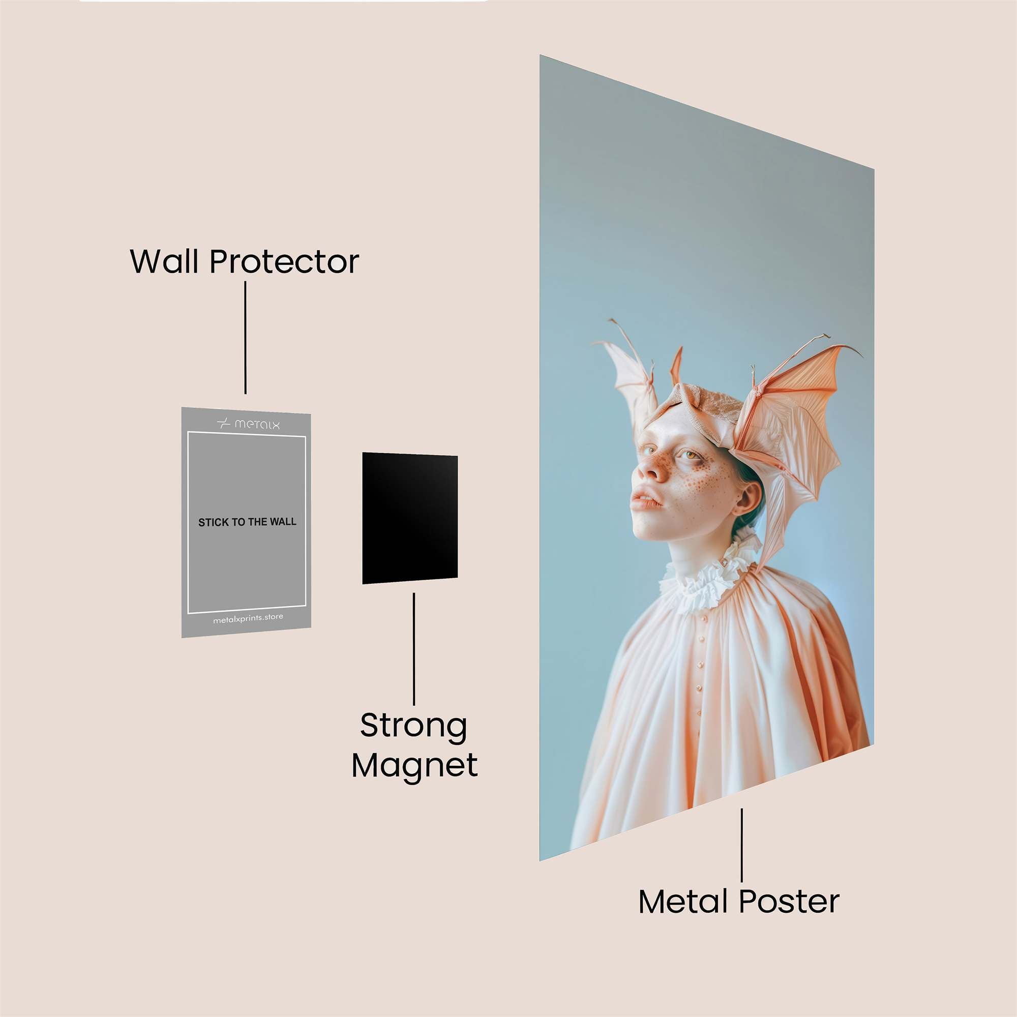 Bat Whimsy Safe Wall Magnetic / M