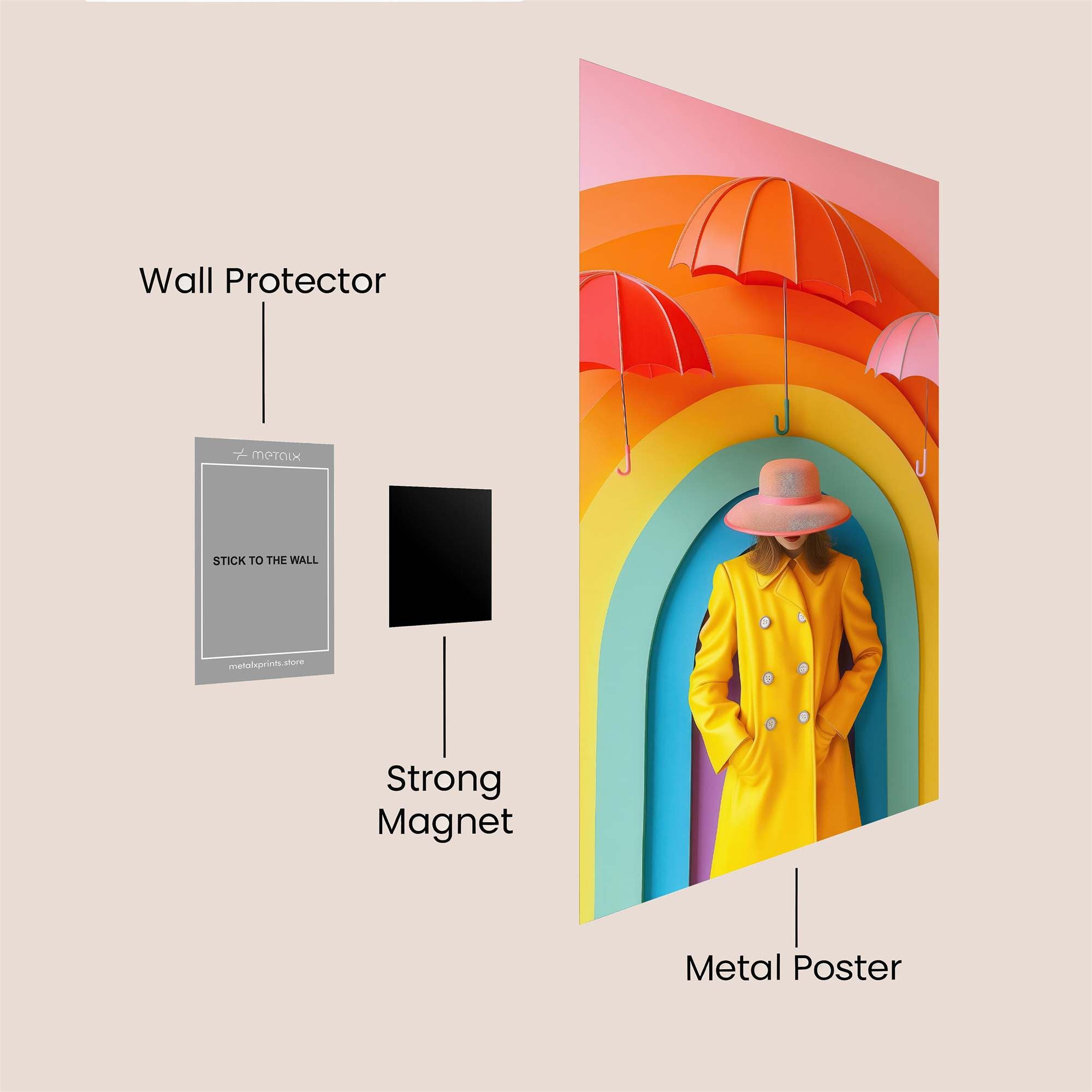 Rainbow Radiance Safe Wall Magnetic / M