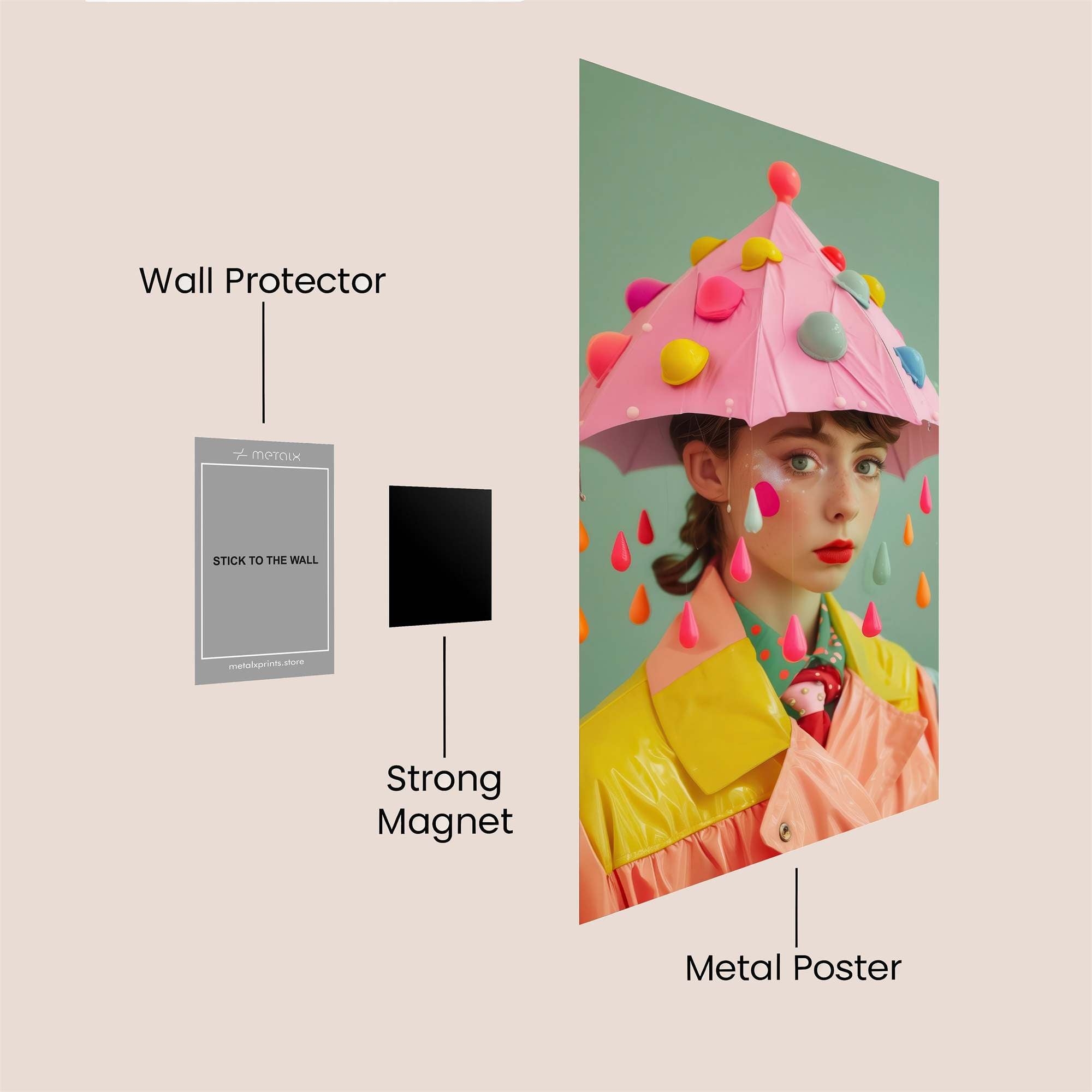 Umbrella Whimsy Safe Wall Magnetic / M