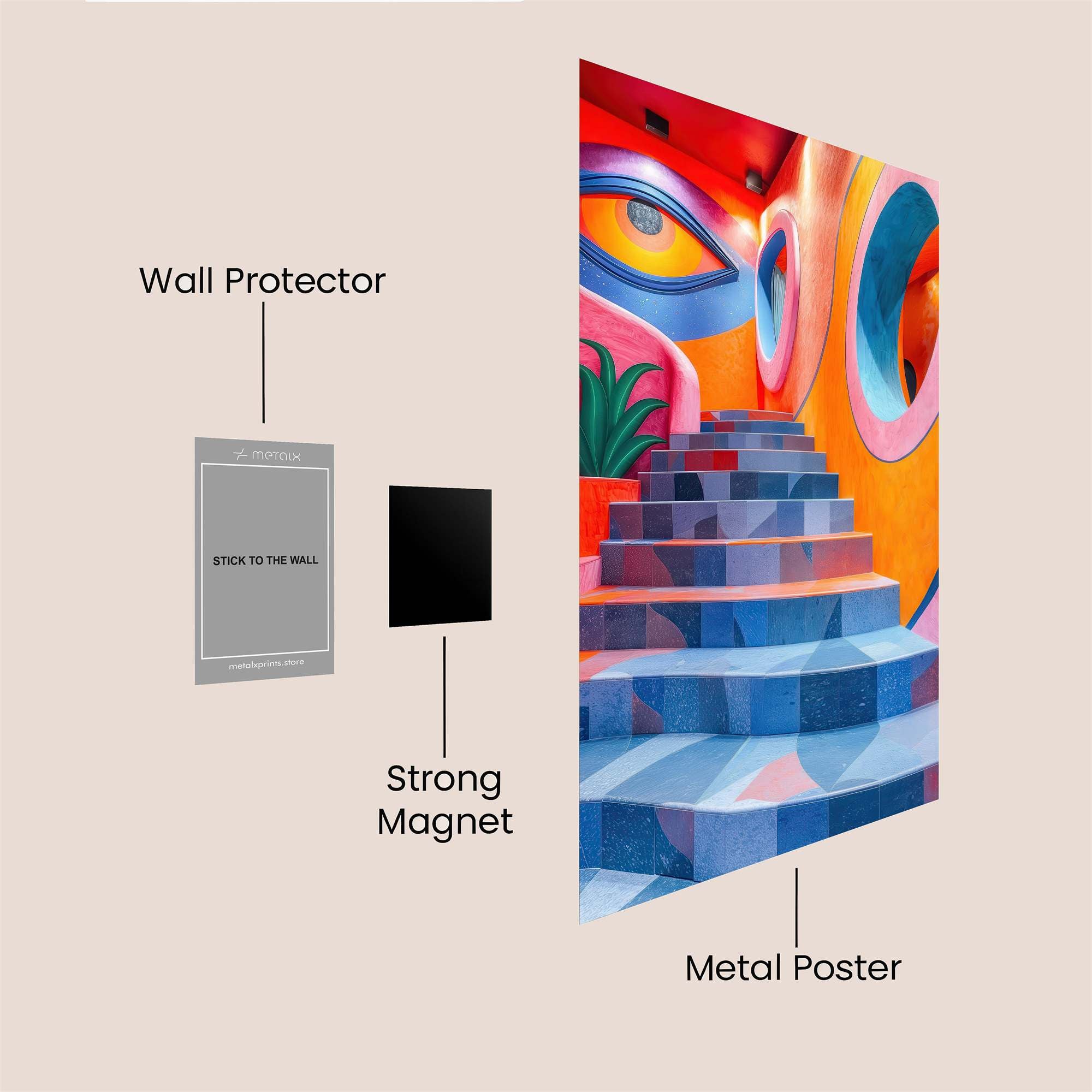 Psychedelic Ascent Safe Wall Magnetic / M