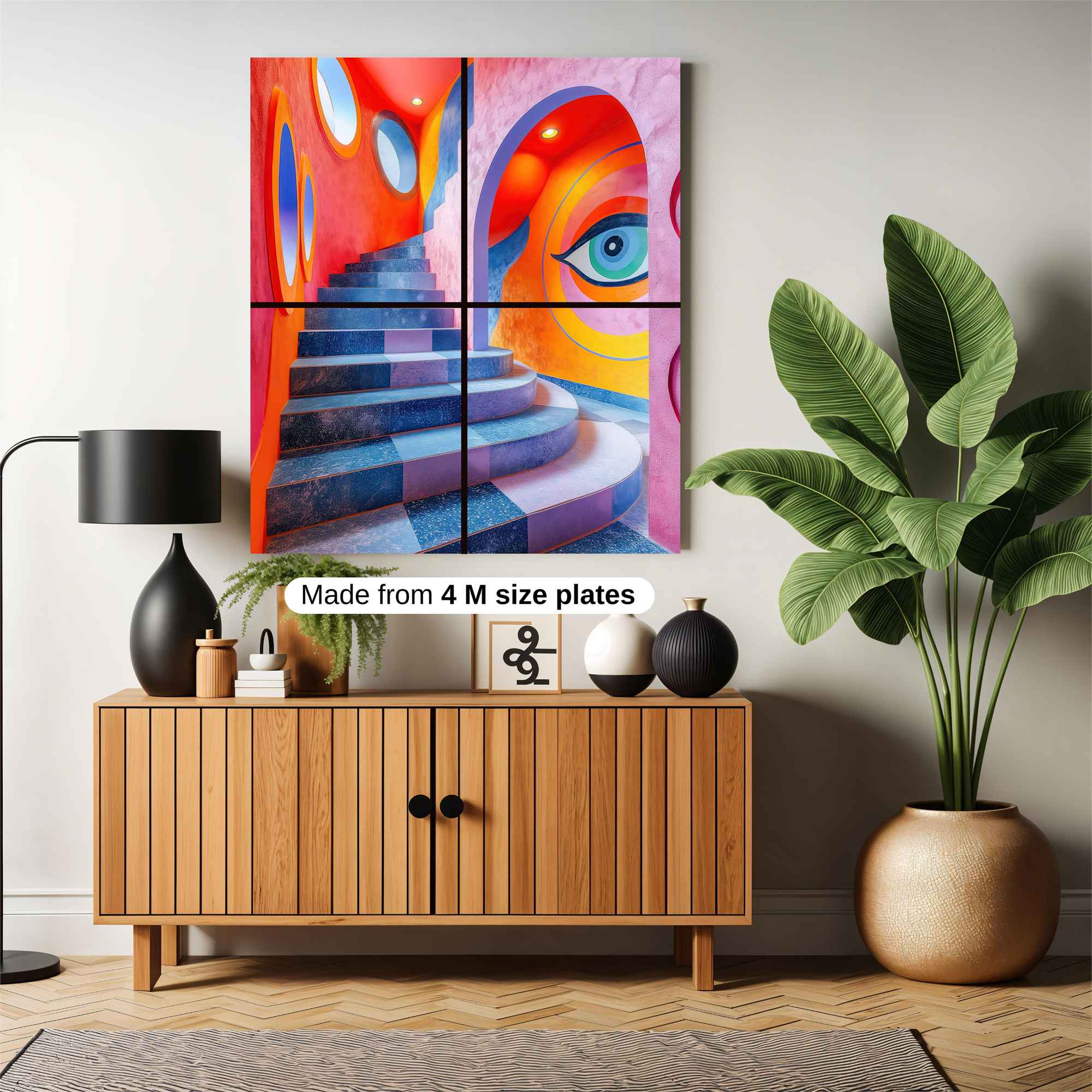 Psychedelic Staircase Safe Wall Magnetic / M