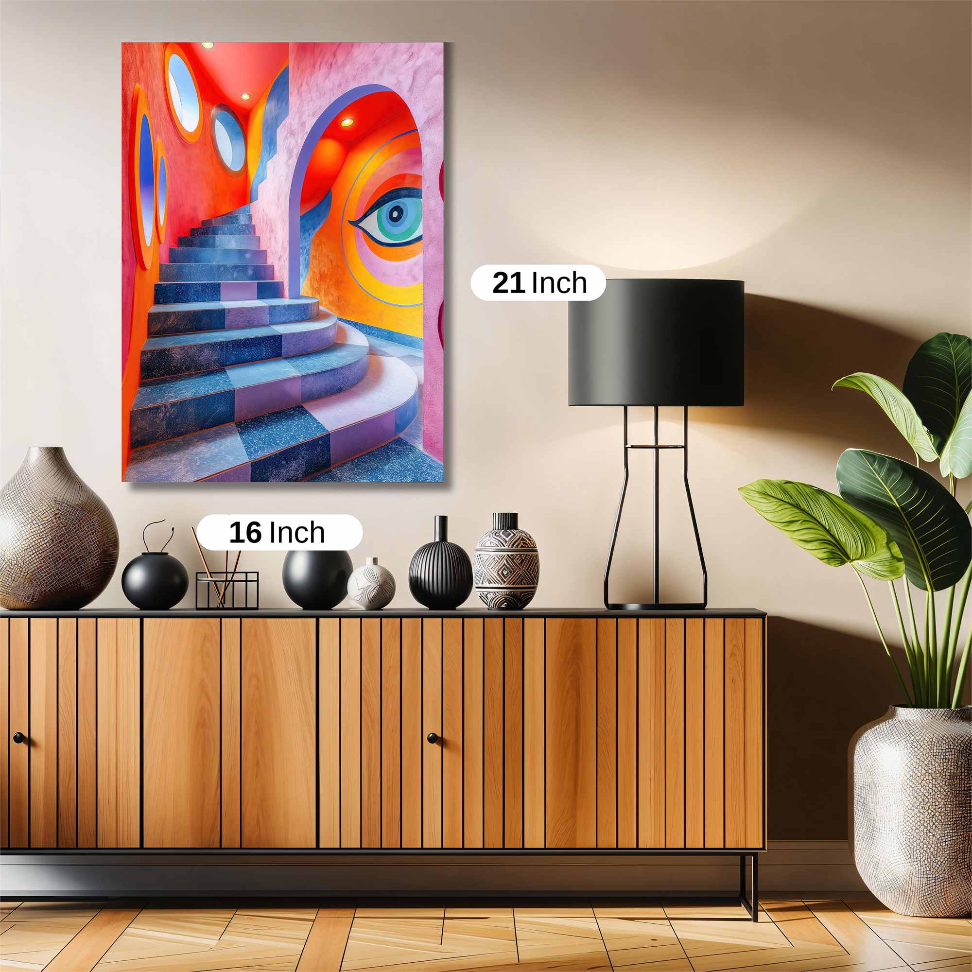 Psychedelic Staircase Safe Wall Magnetic / M