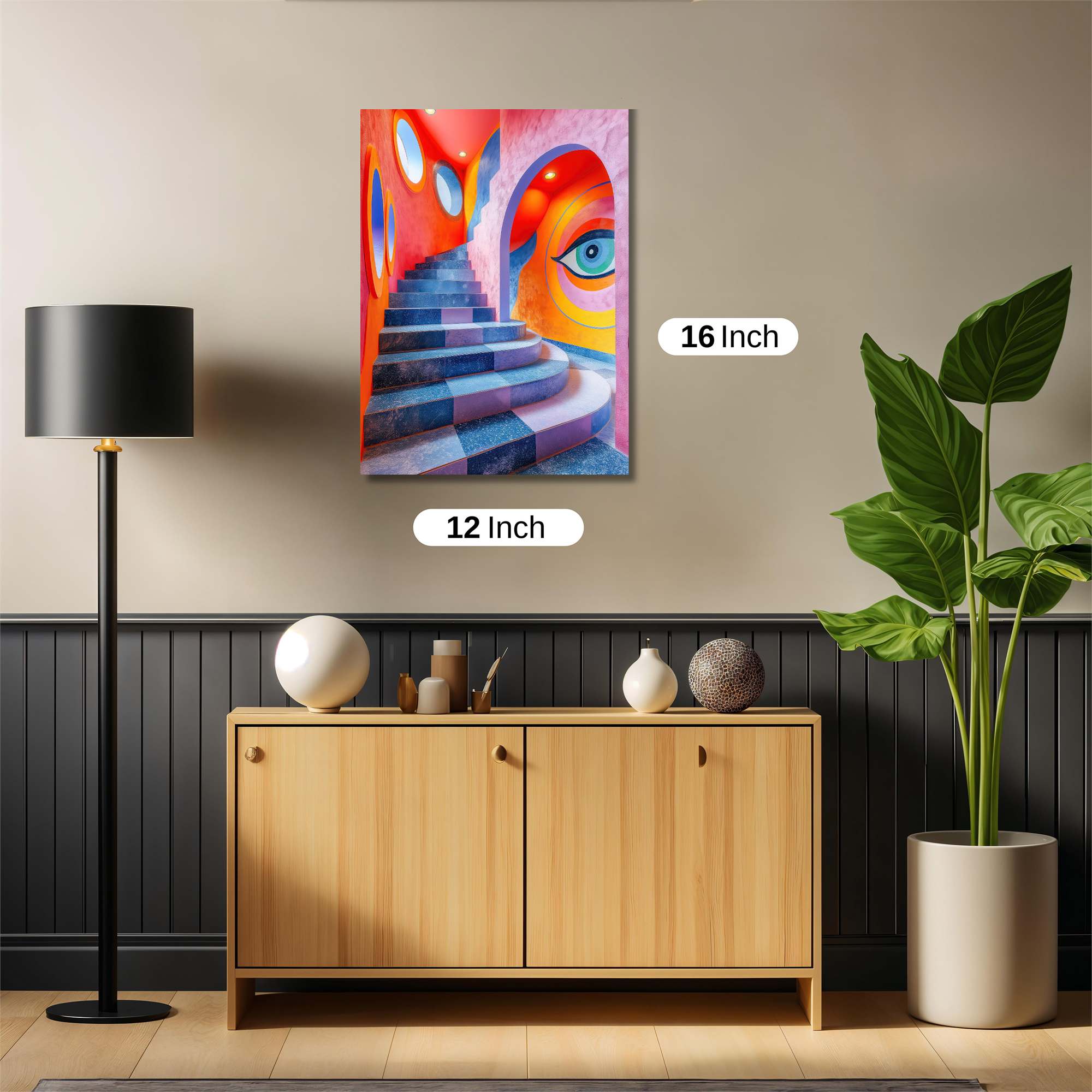 Psychedelic Staircase Safe Wall Magnetic / M
