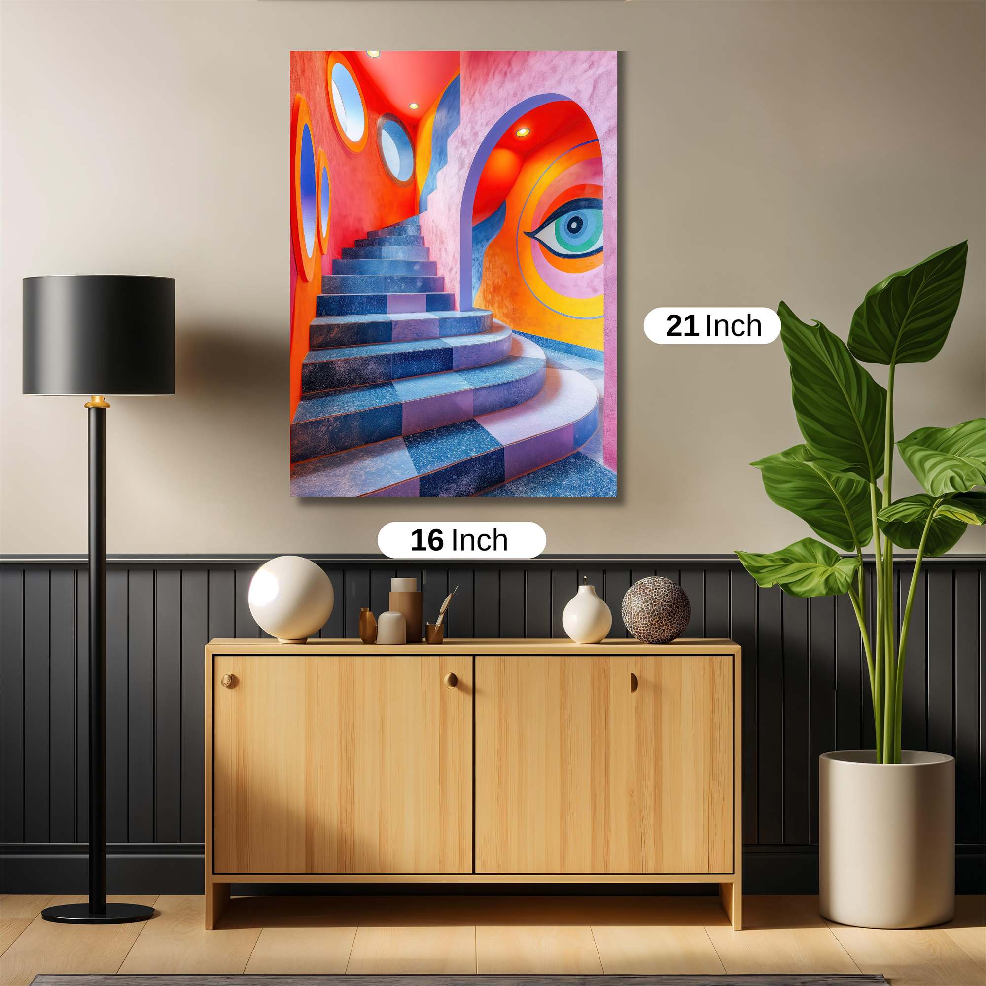Psychedelic Staircase Safe Wall Magnetic / M