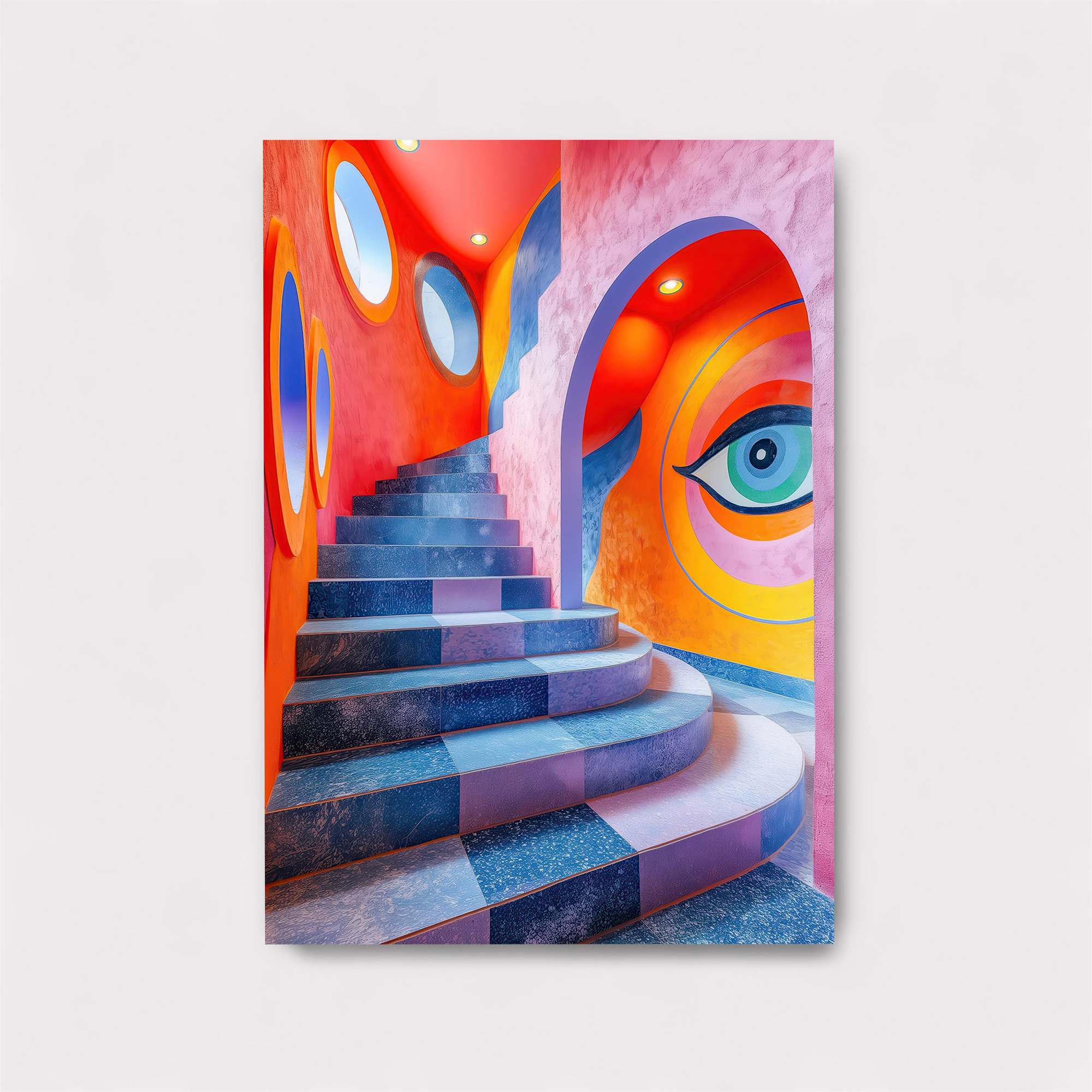 Psychedelic Staircase Safe Wall Magnetic / M