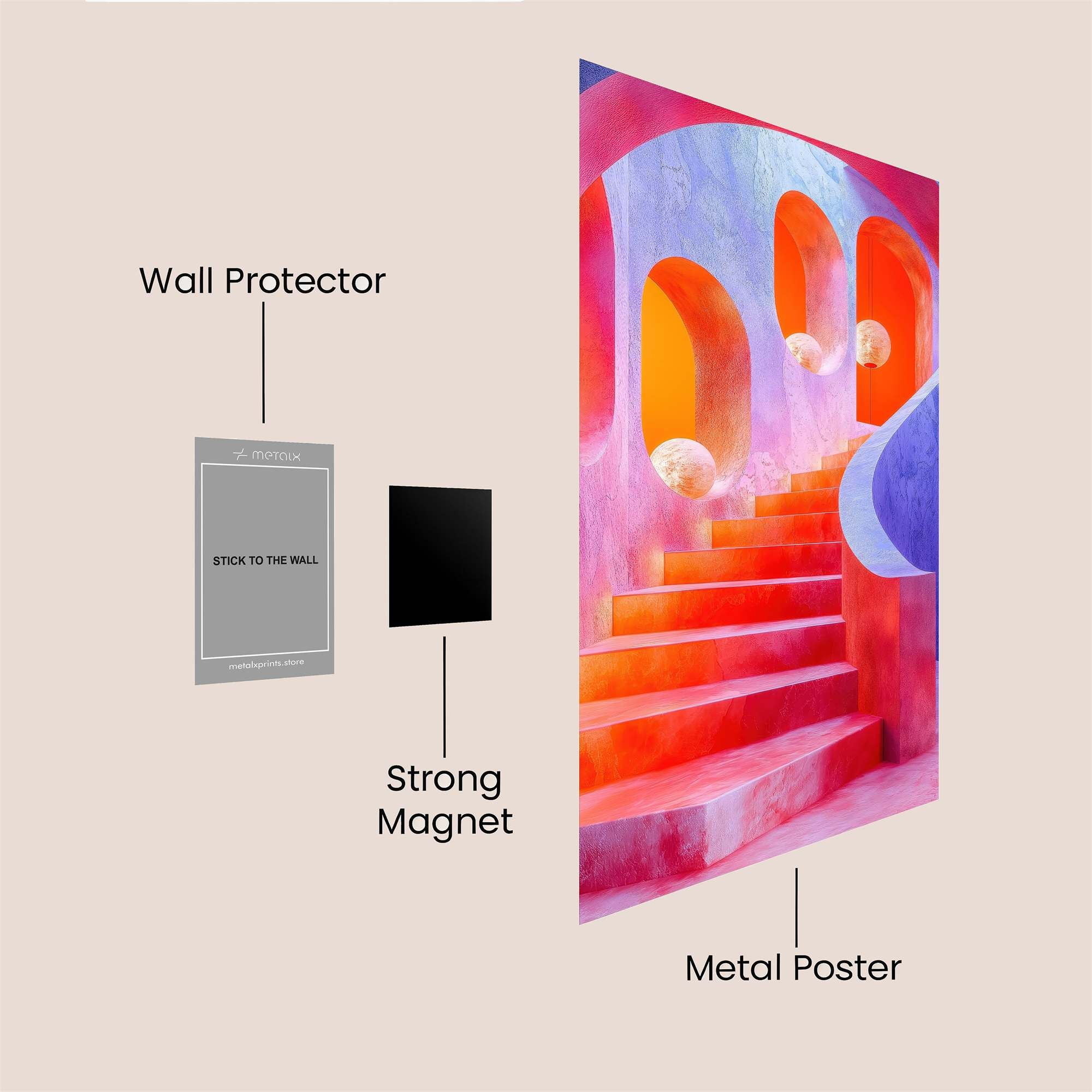 Stairway Dreamscape Safe Wall Magnetic / M