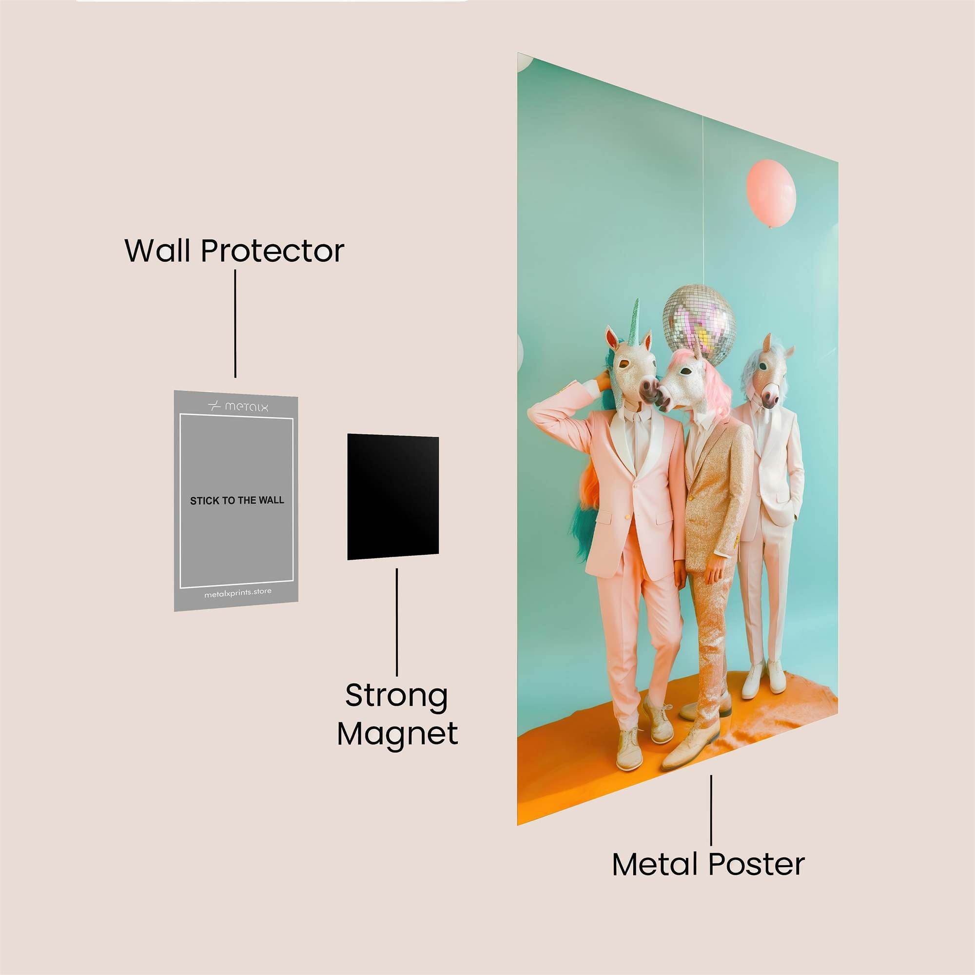 Unicorn Whimsy Safe Wall Magnetic / M