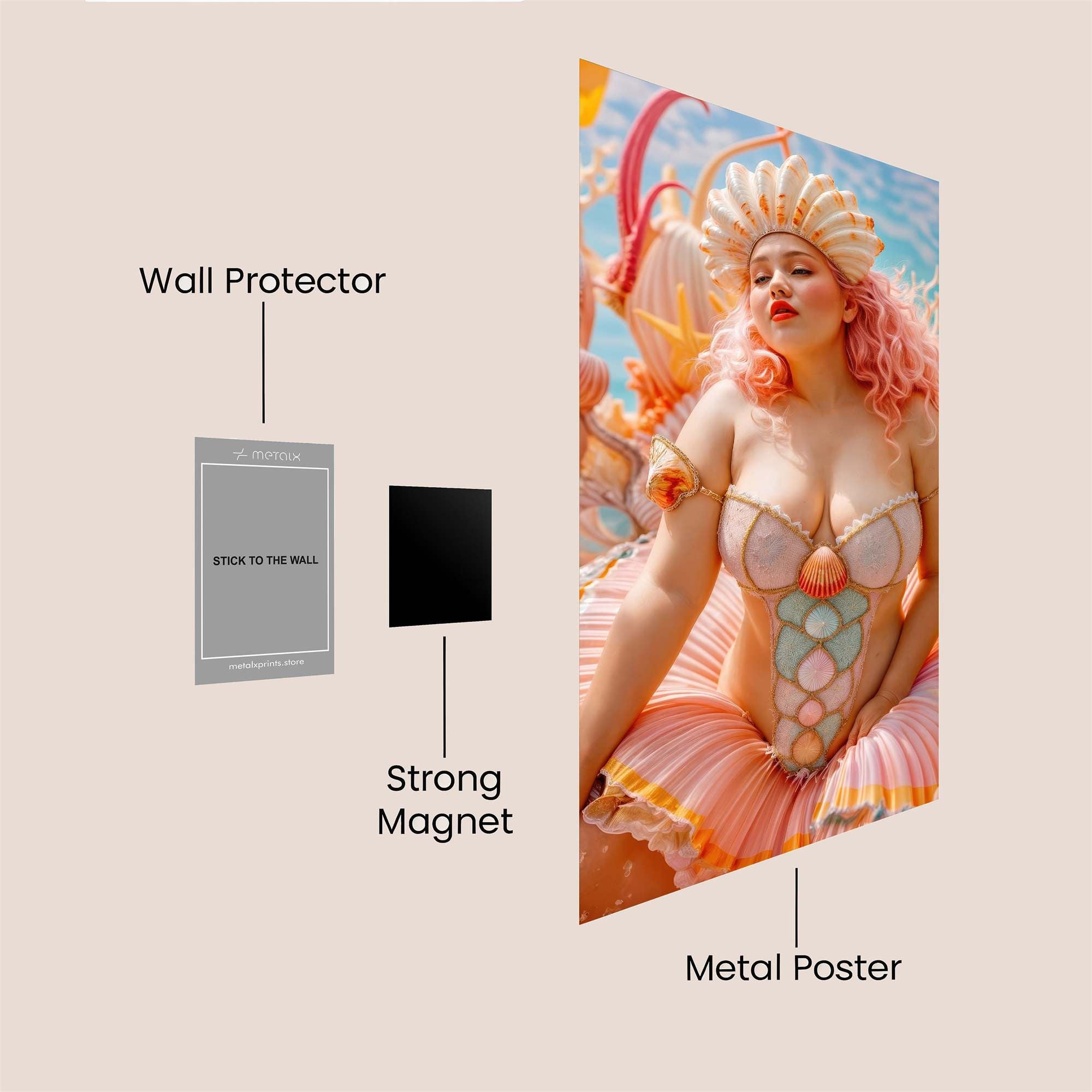 Mermaid Enchantment Safe Wall Magnetic / M
