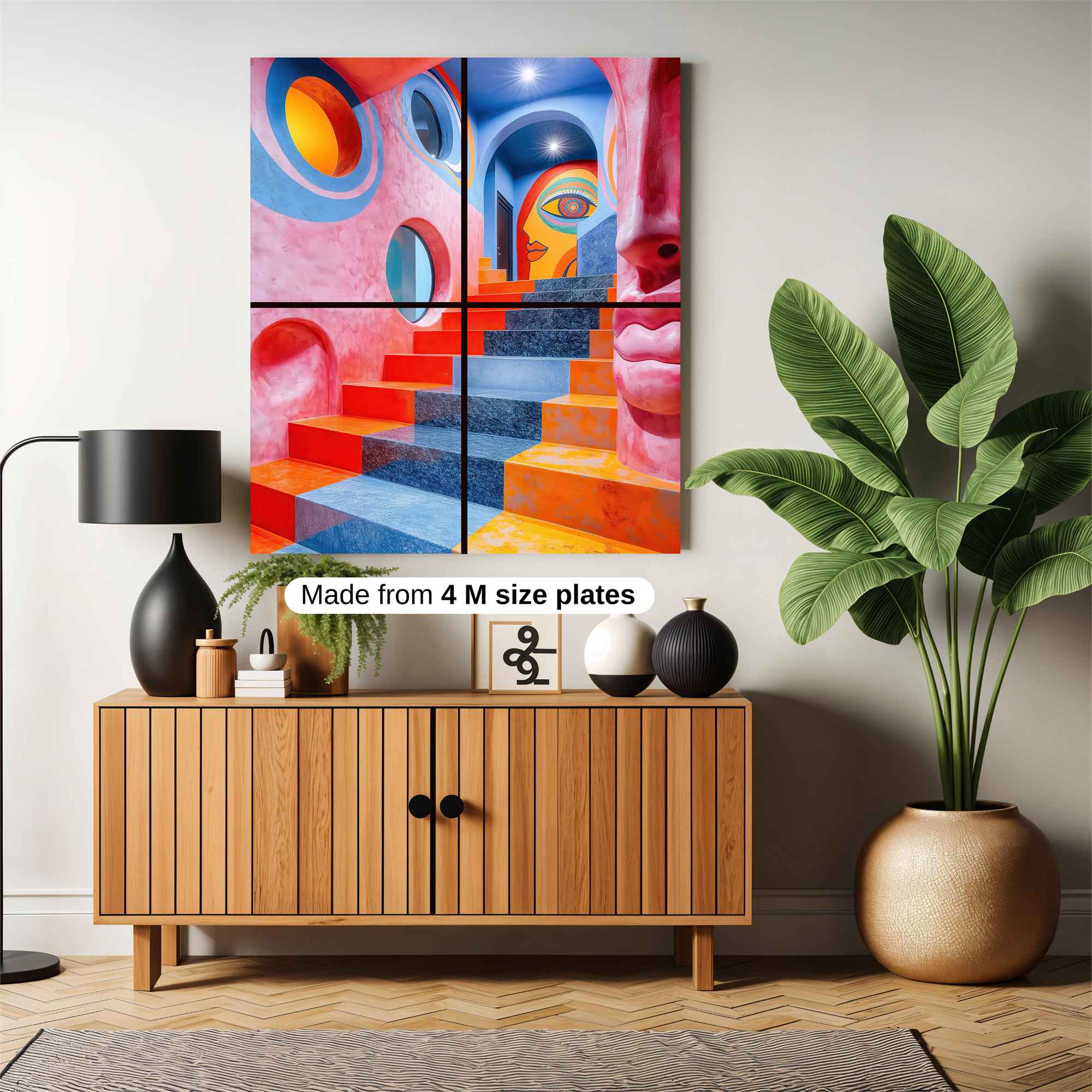 Psychedelic Staircase Safe Wall Magnetic / M