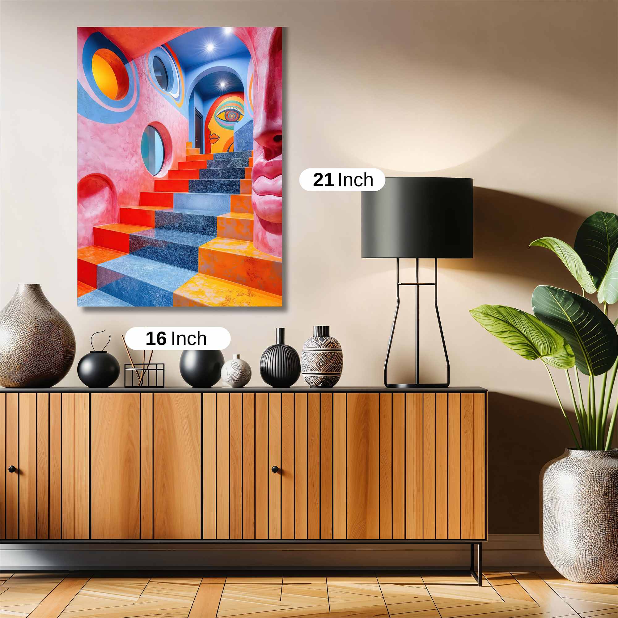 Psychedelic Staircase Safe Wall Magnetic / M