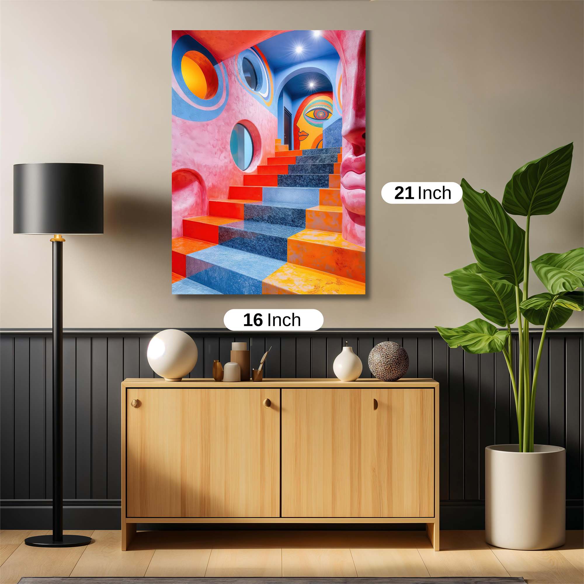Psychedelic Staircase Safe Wall Magnetic / M