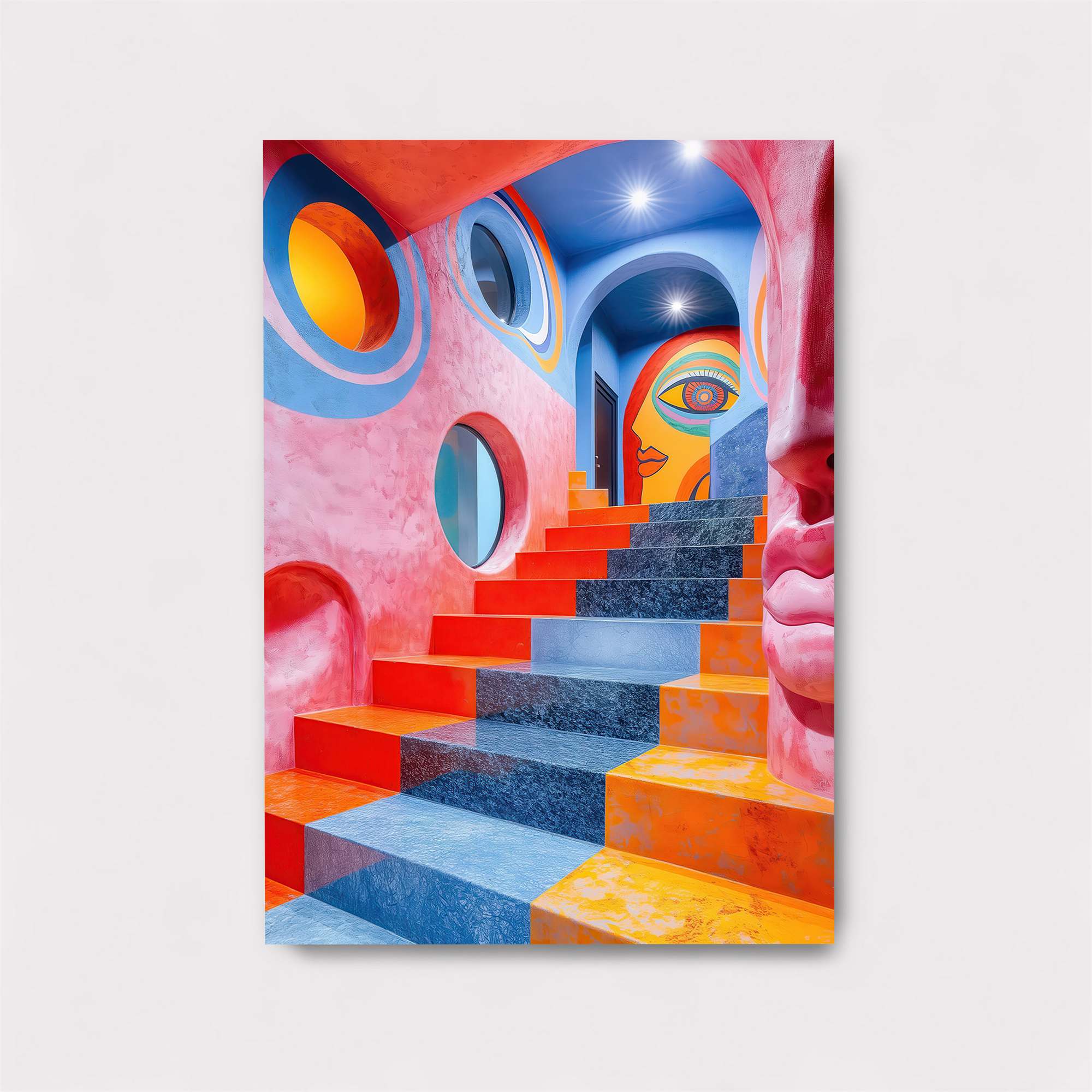 Psychedelic Staircase Safe Wall Magnetic / M