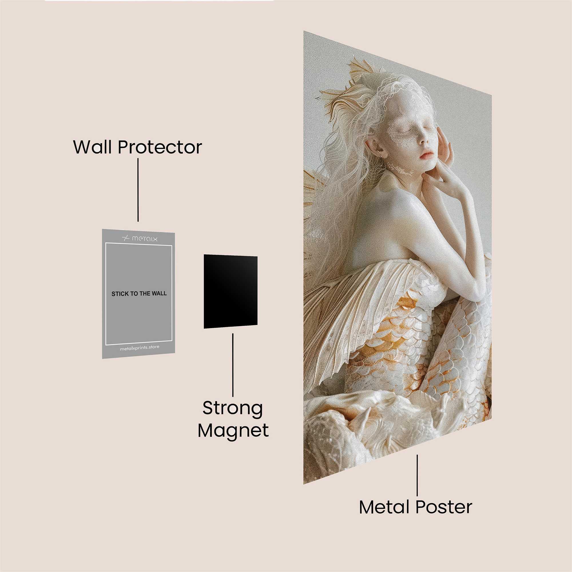 Mermaid Serenity Safe Wall Magnetic / M