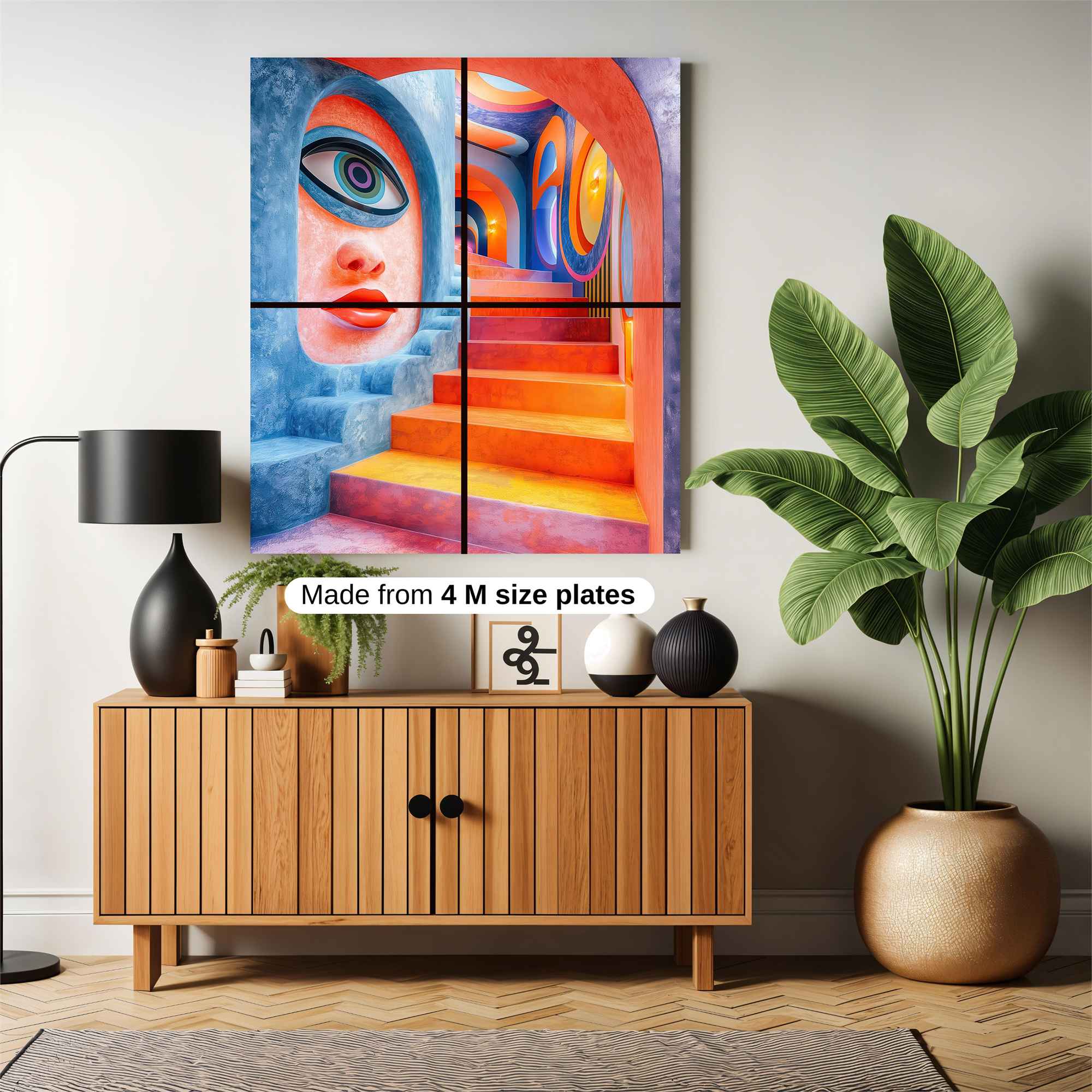 Psychedelic Staircase Safe Wall Magnetic / M