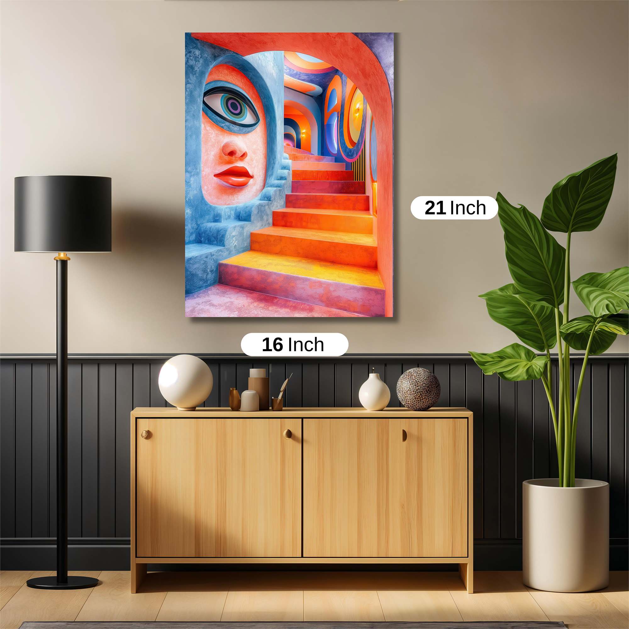 Psychedelic Staircase Safe Wall Magnetic / M