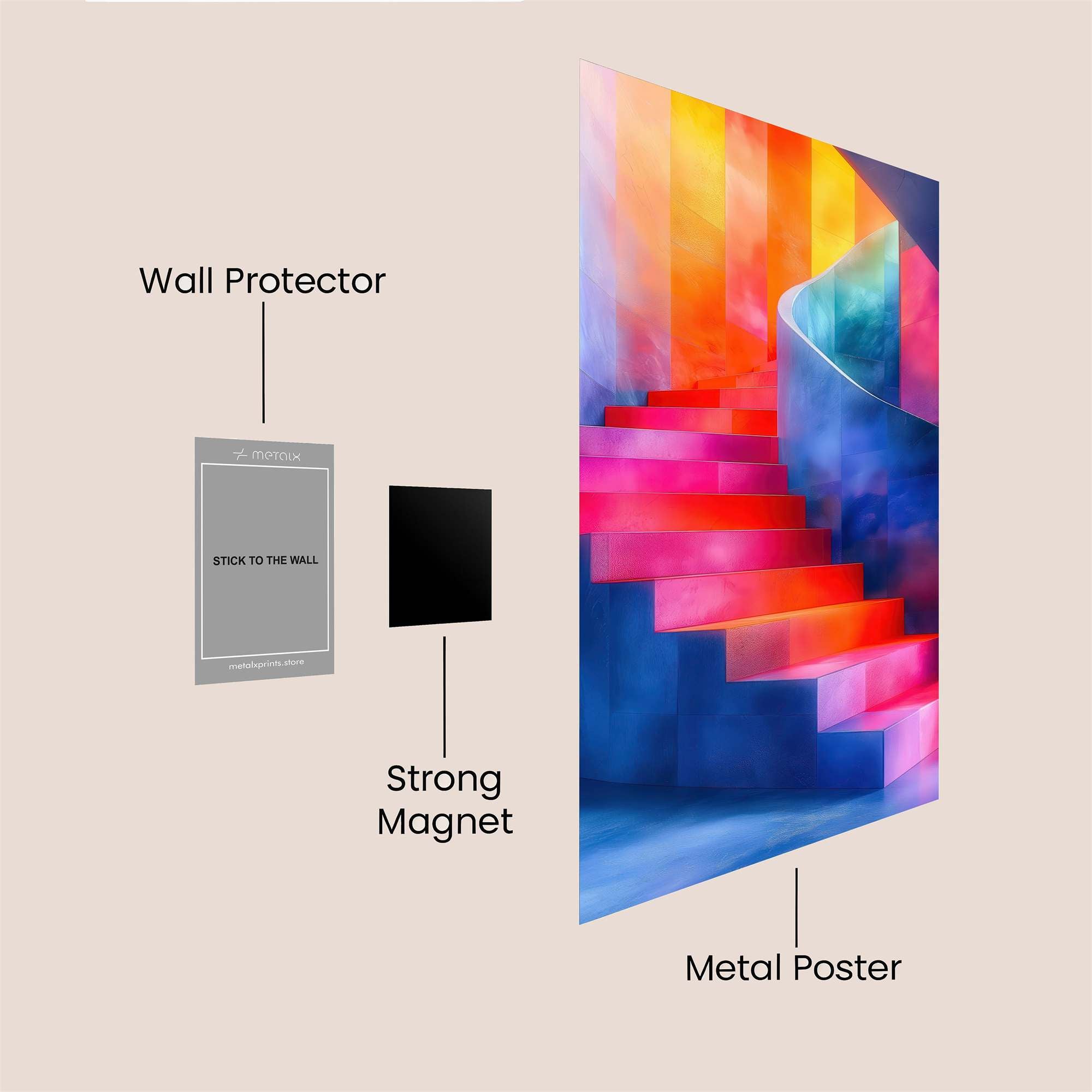 Rainbow Ascent Safe Wall Magnetic / M
