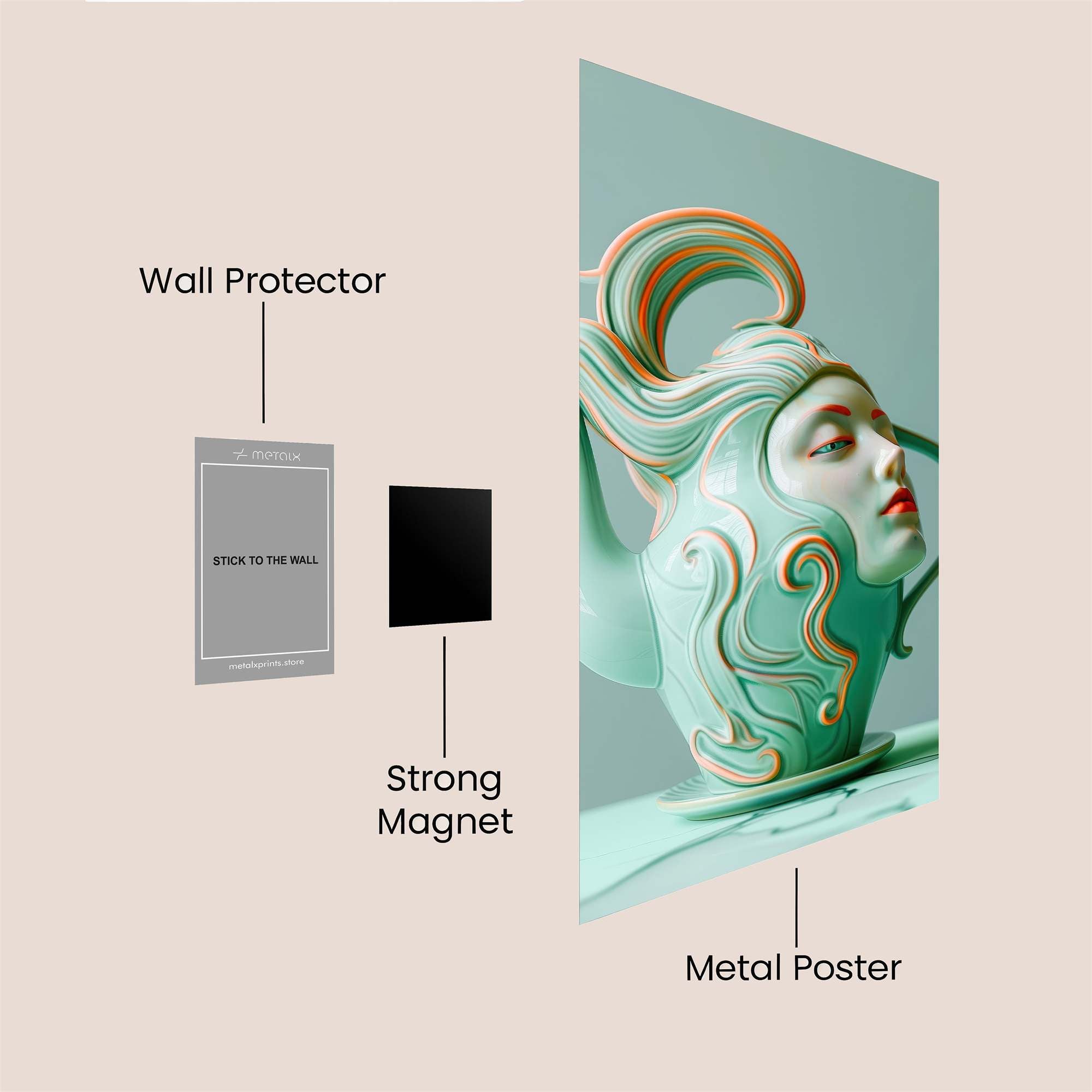 Teapot Enigma Safe Wall Magnetic / M