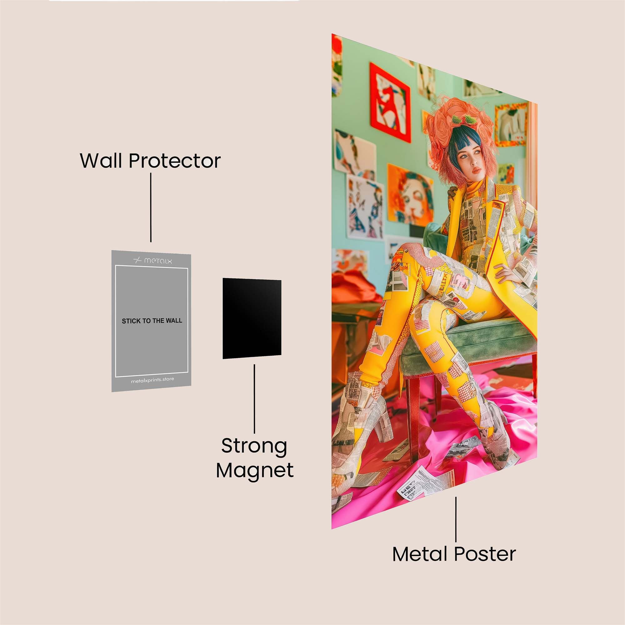 Pop Whimsy Safe Wall Magnetic / M